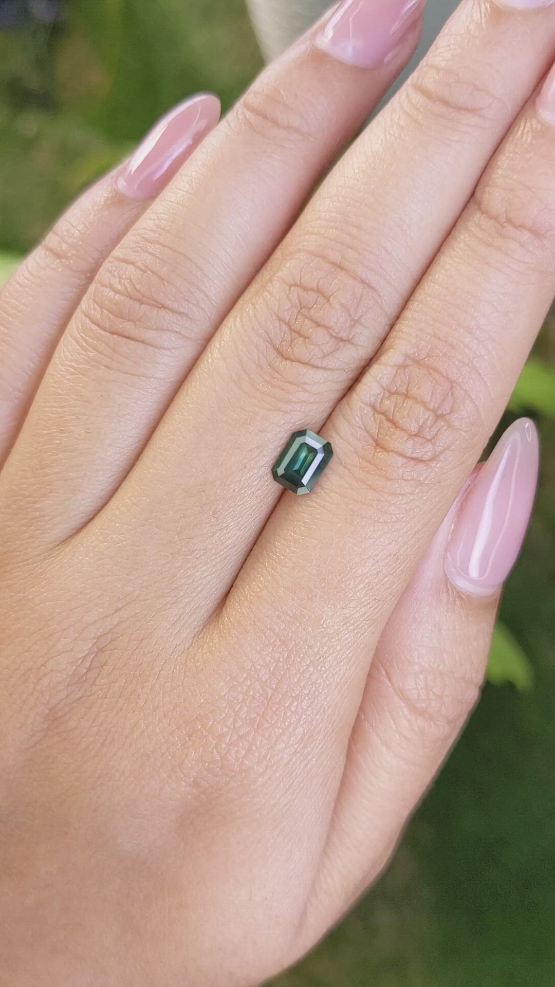 1.00 Ct. Green Sapphire from Madagascar Size Video