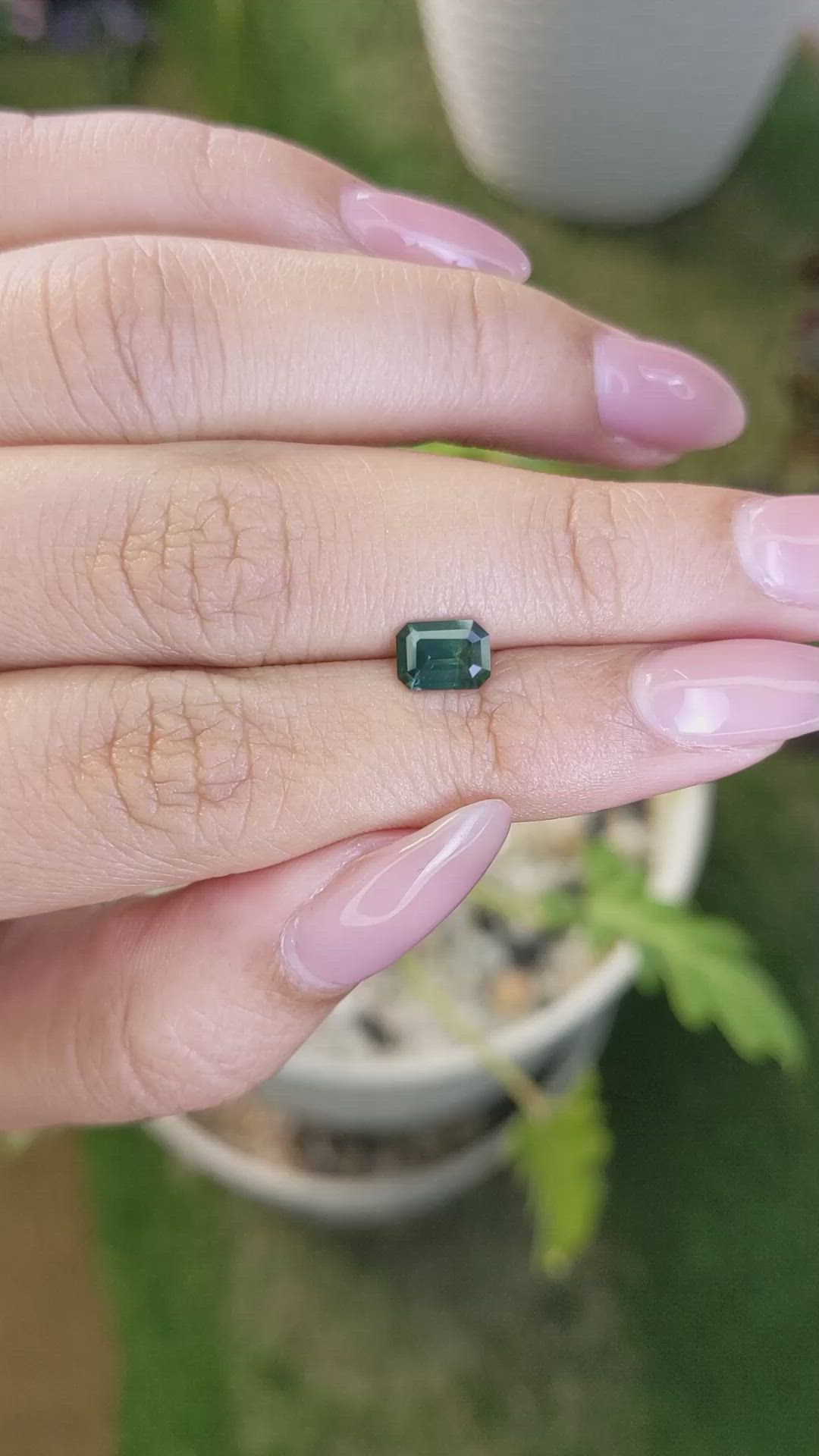 1.00 Ct. Green Sapphire from Madagascar Size Video