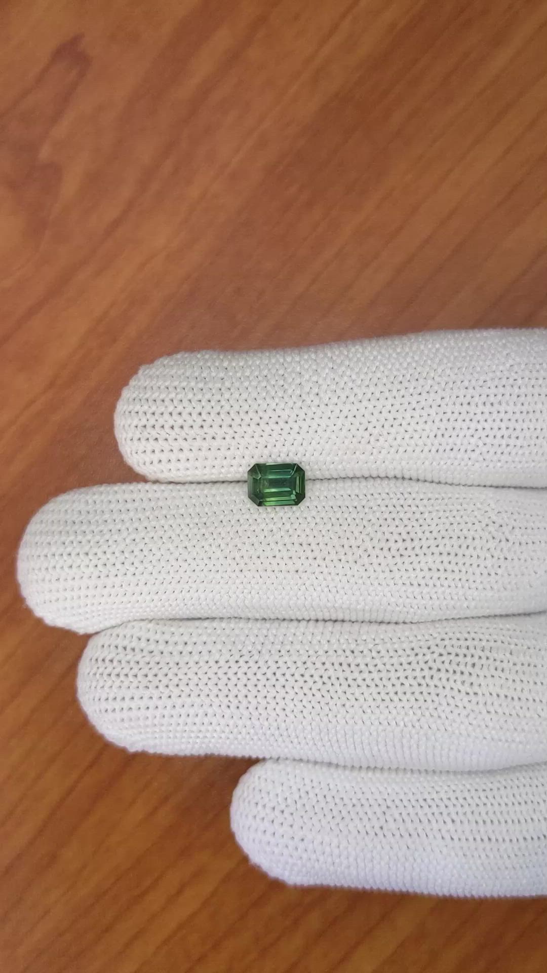 1.00 Ct. Green Sapphire from Madagascar Size Video