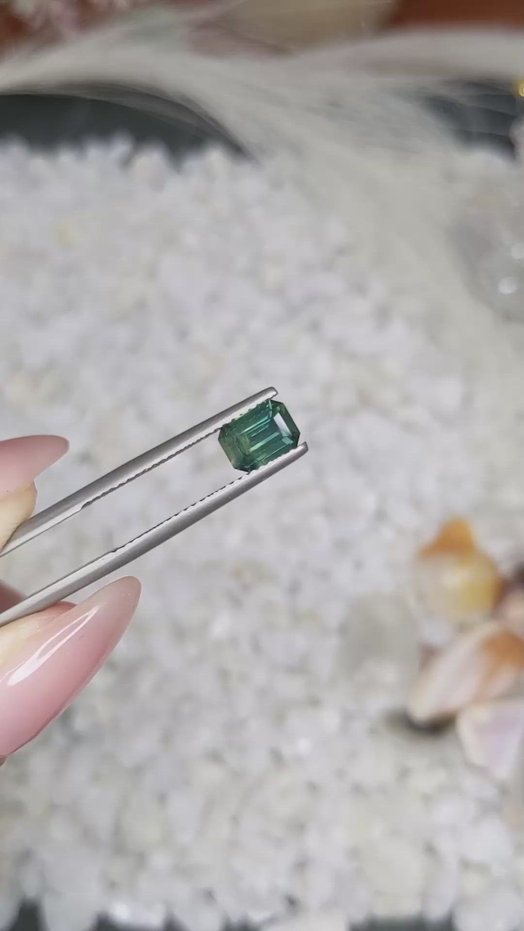 1.00 Ct. Green Sapphire from Madagascar Size Video