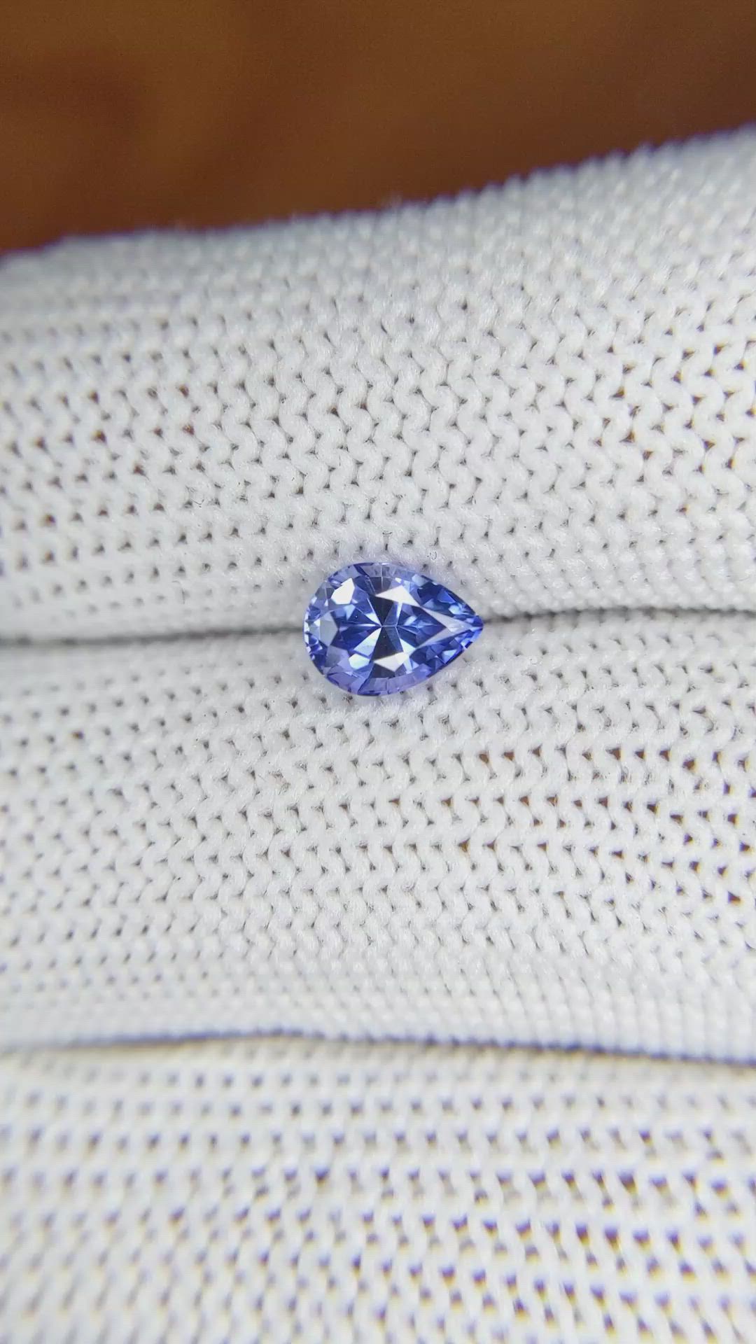 1.06 Ct. Blue Sapphire from Ceylon (Sri Lanka) Size Video