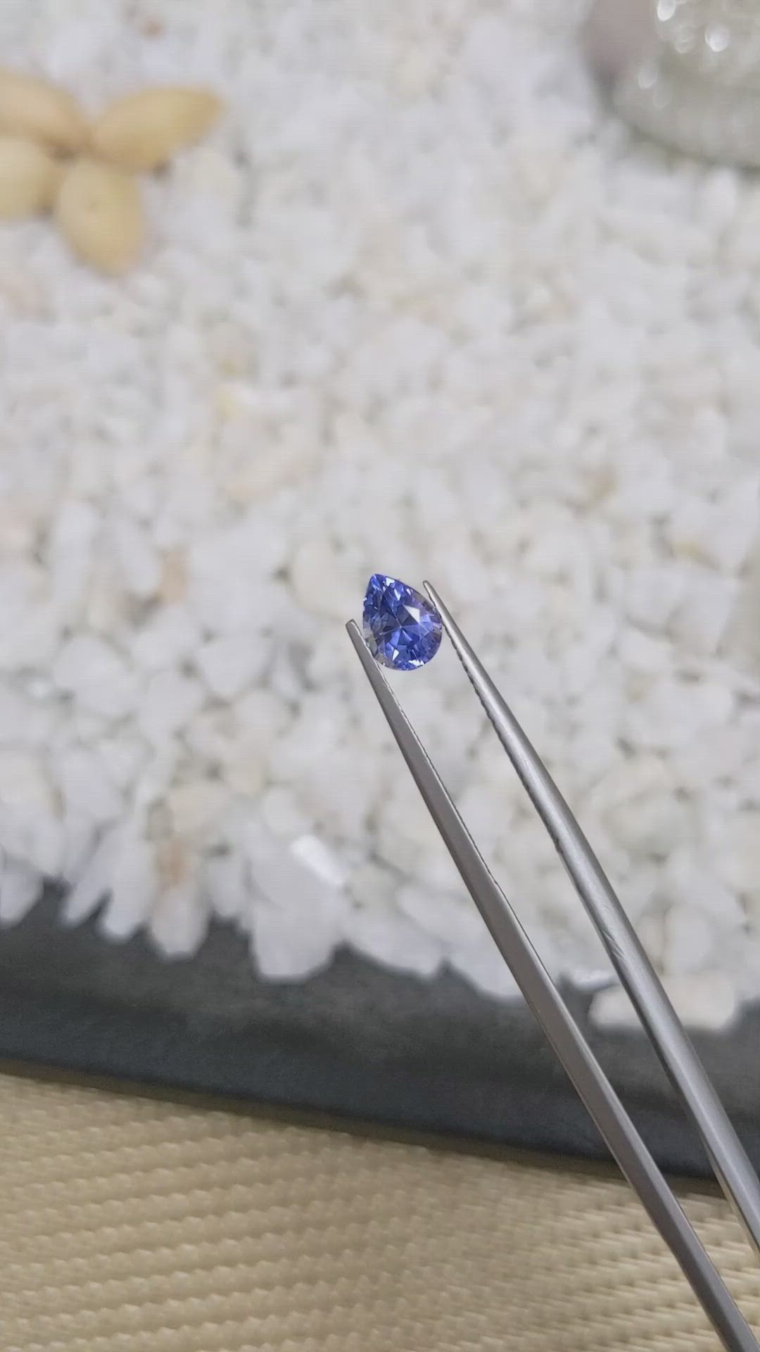 1.06 Ct. Blue Sapphire from Ceylon (Sri Lanka) Size Video