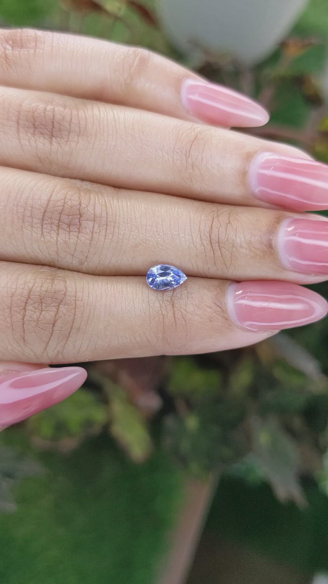 0.78 Ct. Blue Sapphire from Ceylon (Sri Lanka) Size Video