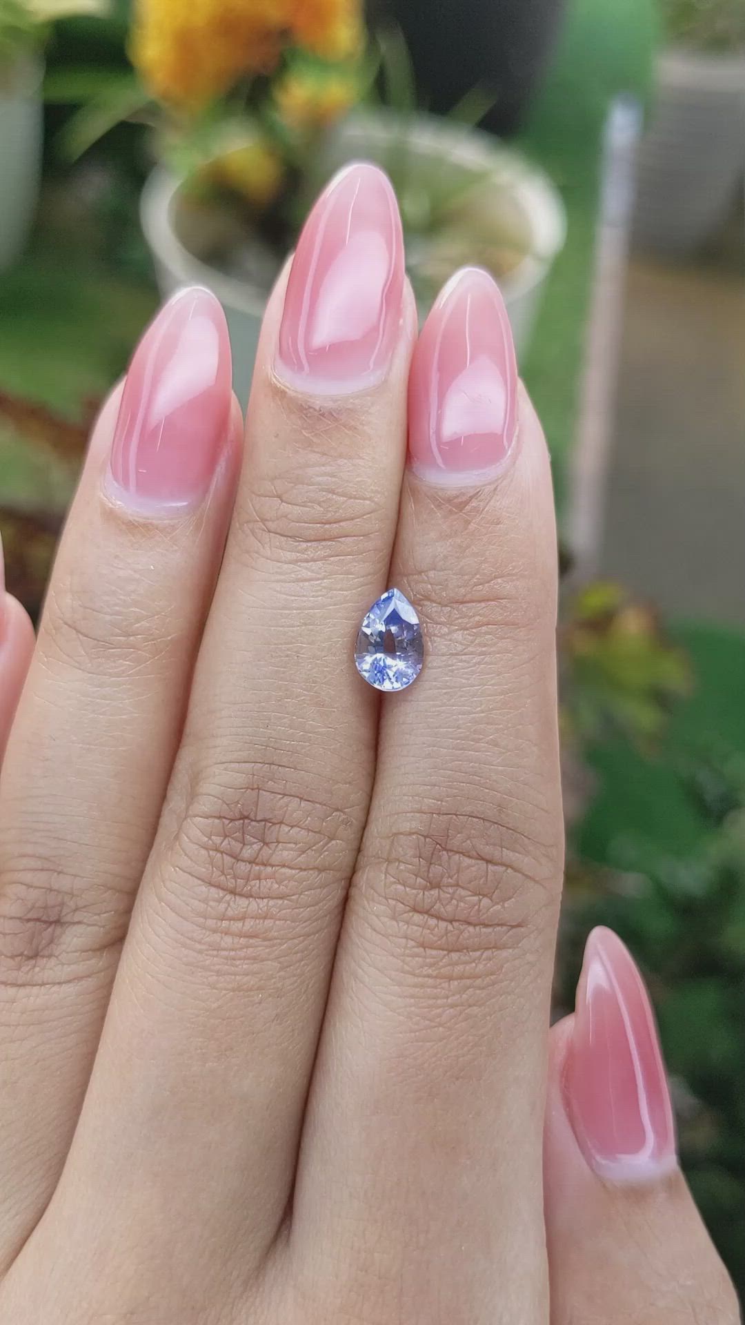 1.38 Ct. Blue Sapphire from Ceylon (Sri Lanka) Size Video