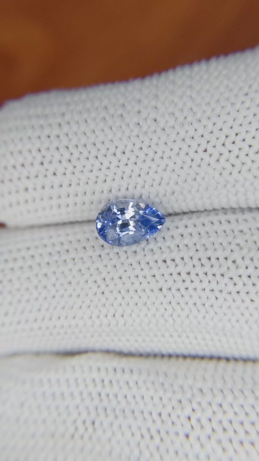 1.38 Ct. Blue Sapphire from Ceylon (Sri Lanka) Size Video