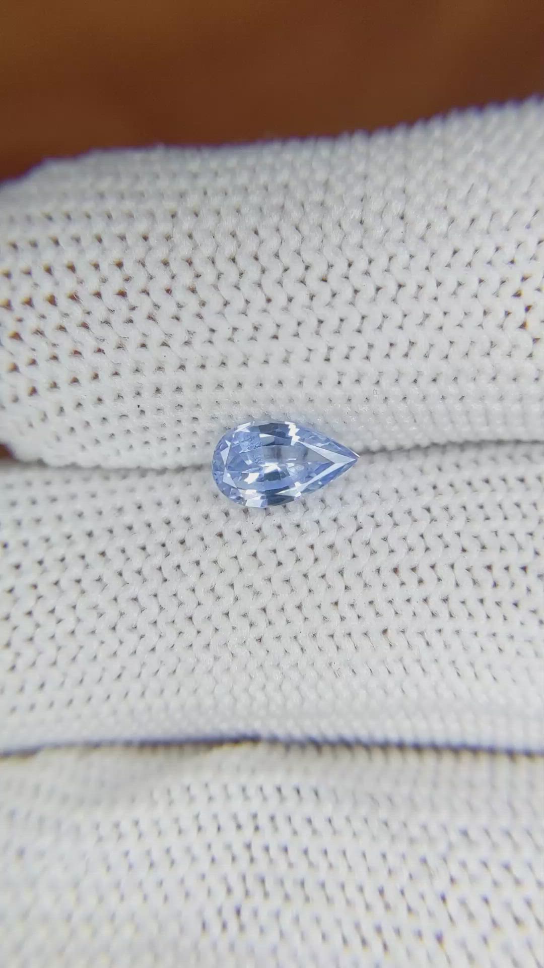 0.84 Ct. Blue Sapphire from Ceylon (Sri Lanka) Size Video