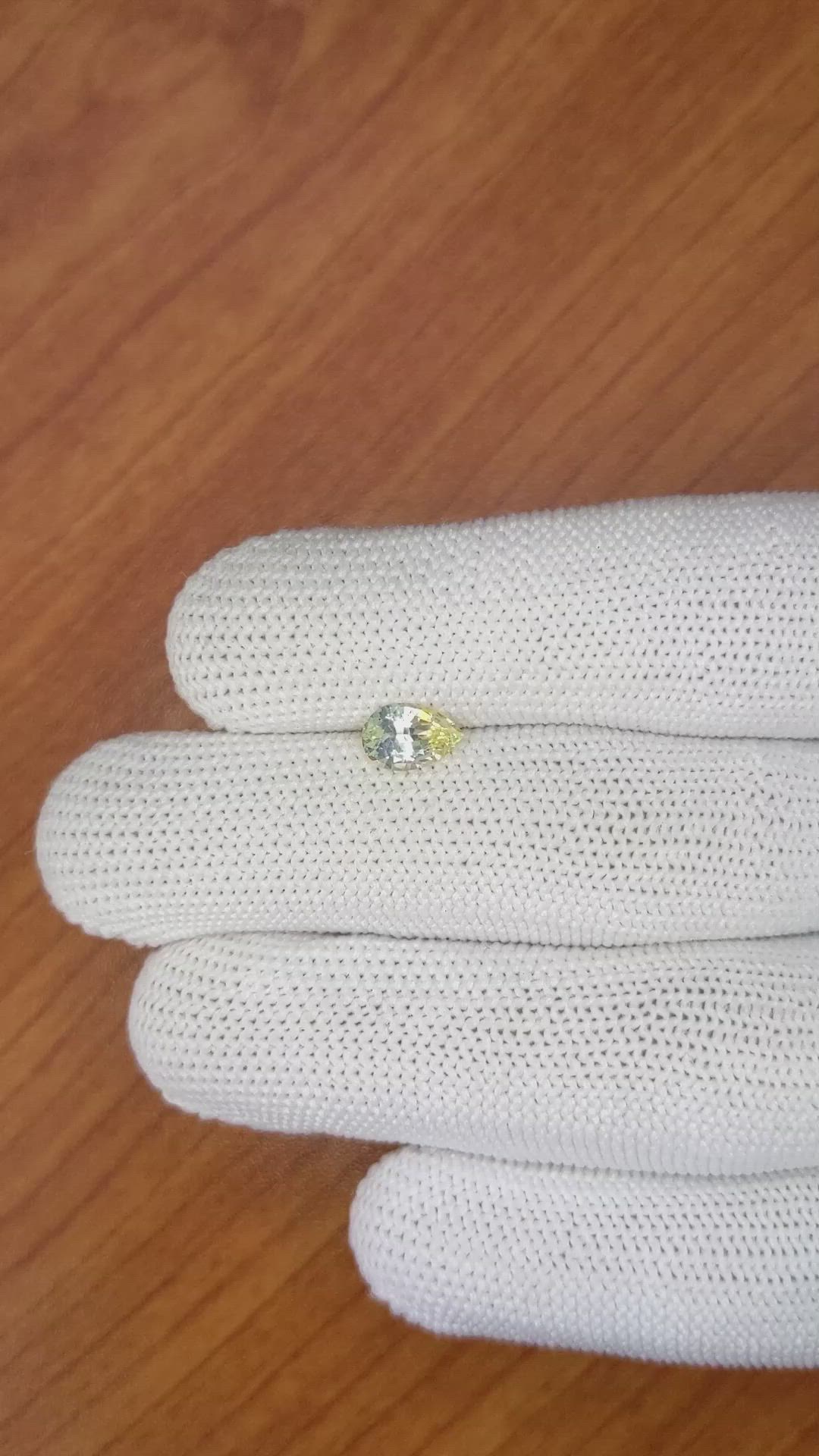 1.07 Ct. Yellow Sapphire from Ceylon (Sri Lanka) Size Video