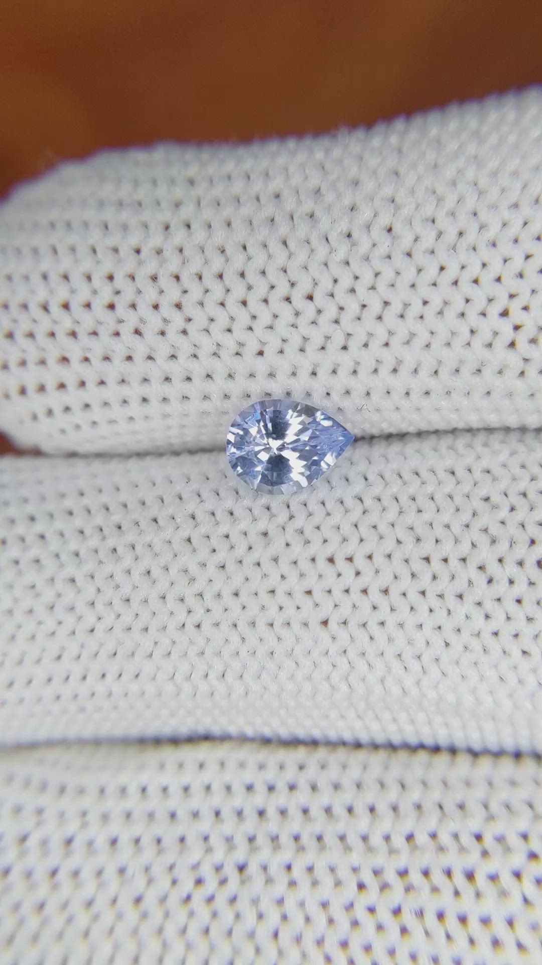 0.77 Ct. Blue Sapphire from Ceylon (Sri Lanka) Size Video