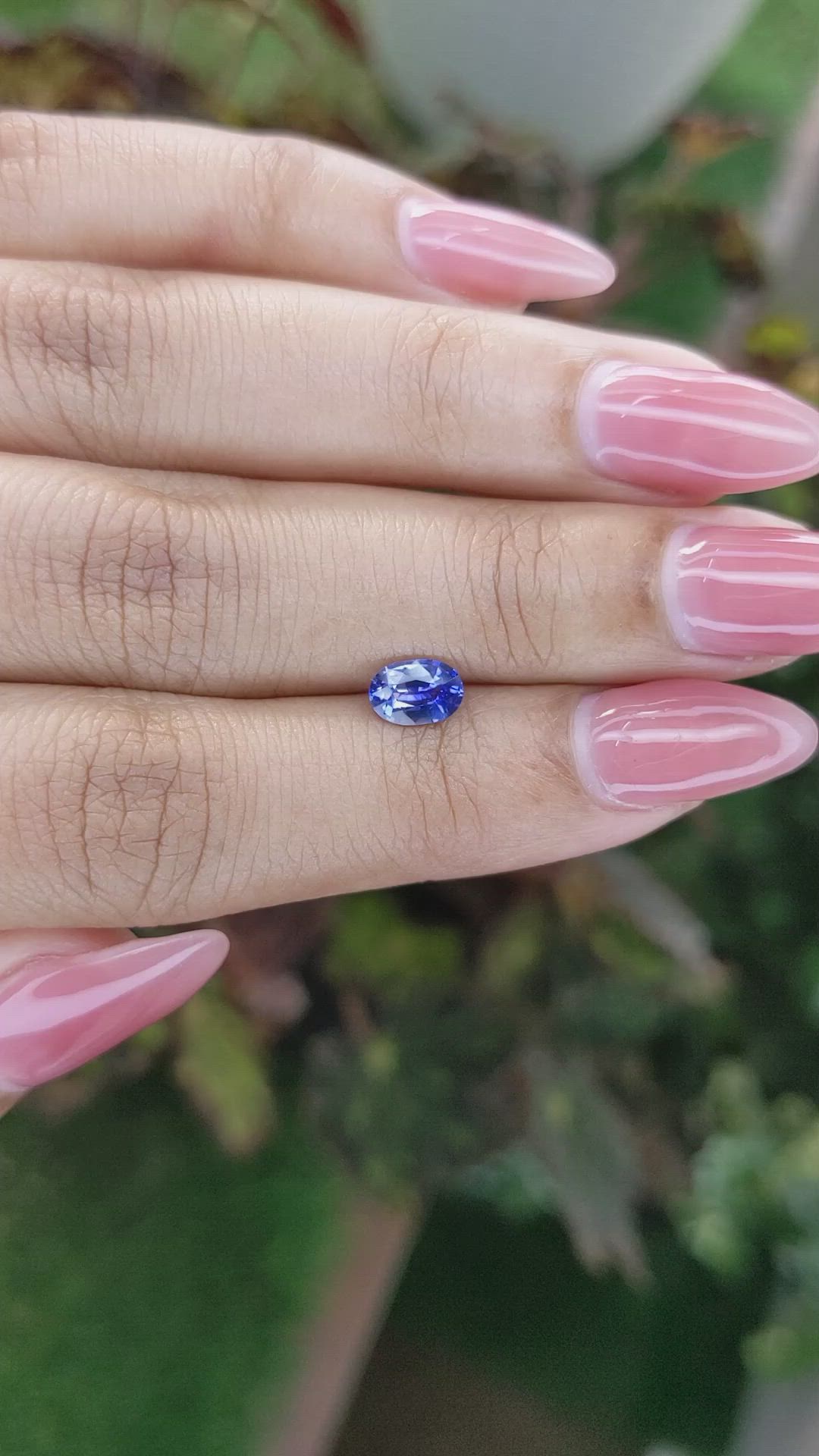 0.74 Ct. Blue Sapphire from Ceylon (Sri Lanka) Size Video