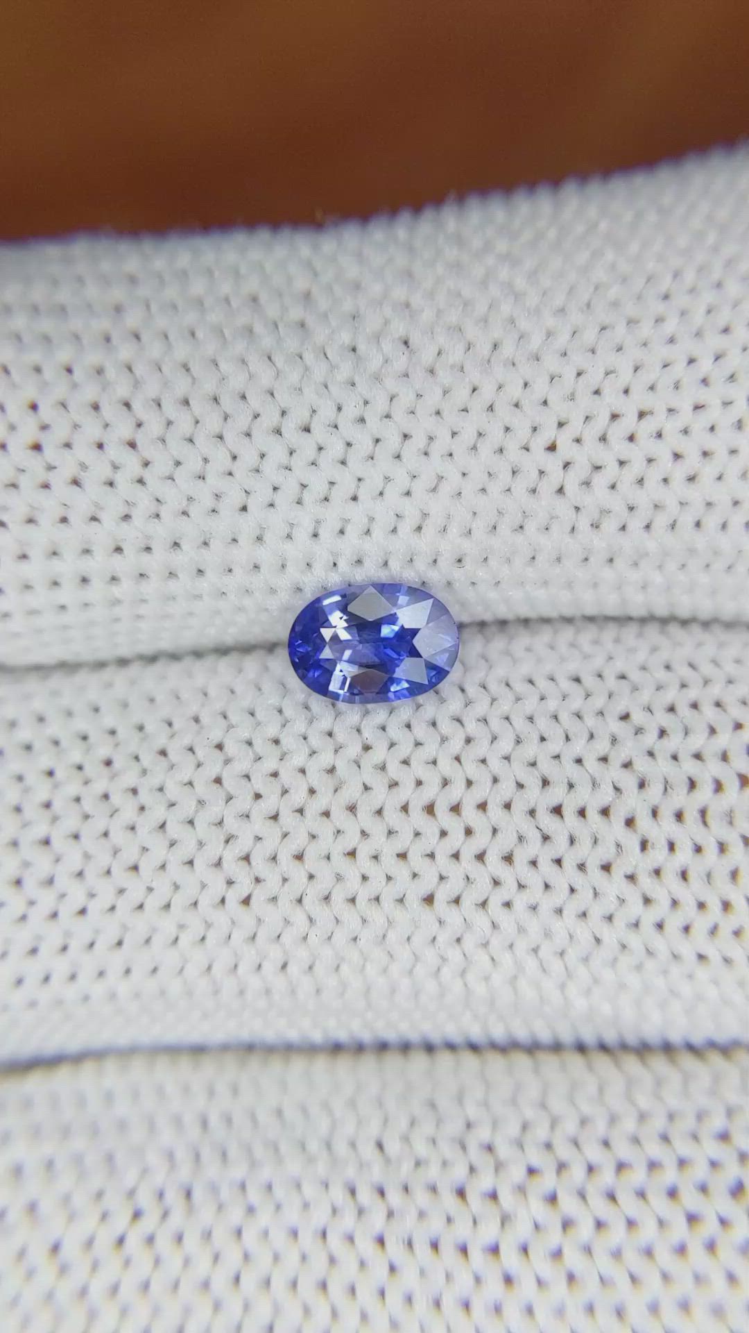 0.74 Ct. Blue Sapphire from Ceylon (Sri Lanka) Size Video
