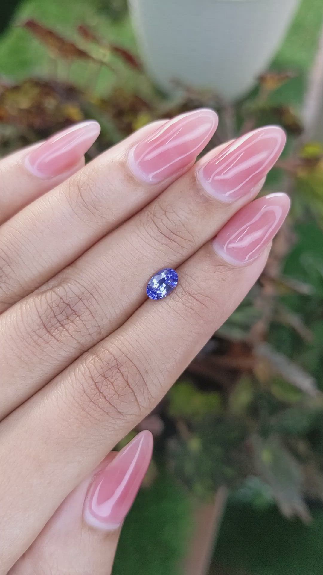 0.87 Ct. Blue Sapphire from Ceylon (Sri Lanka) Size Video