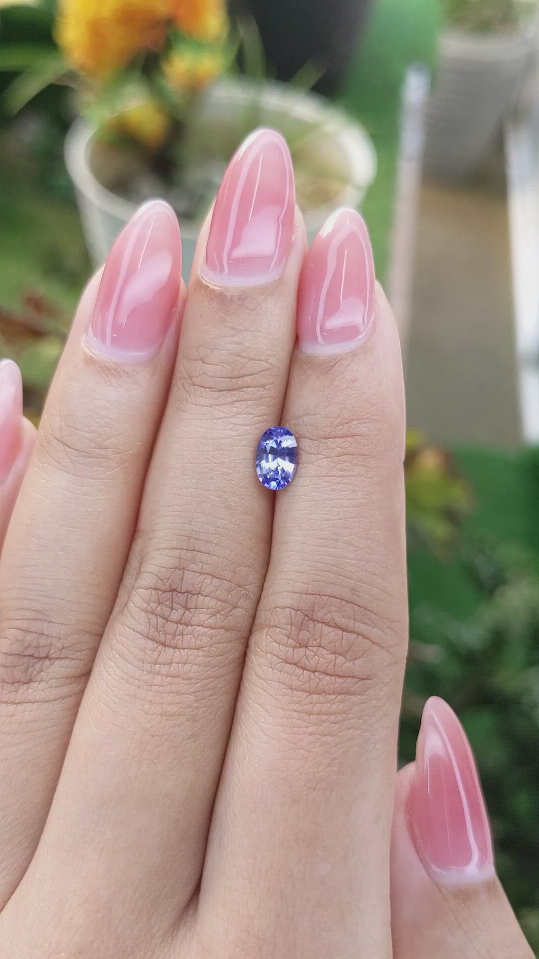 0.87 Ct. Blue Sapphire from Ceylon (Sri Lanka) Size Video