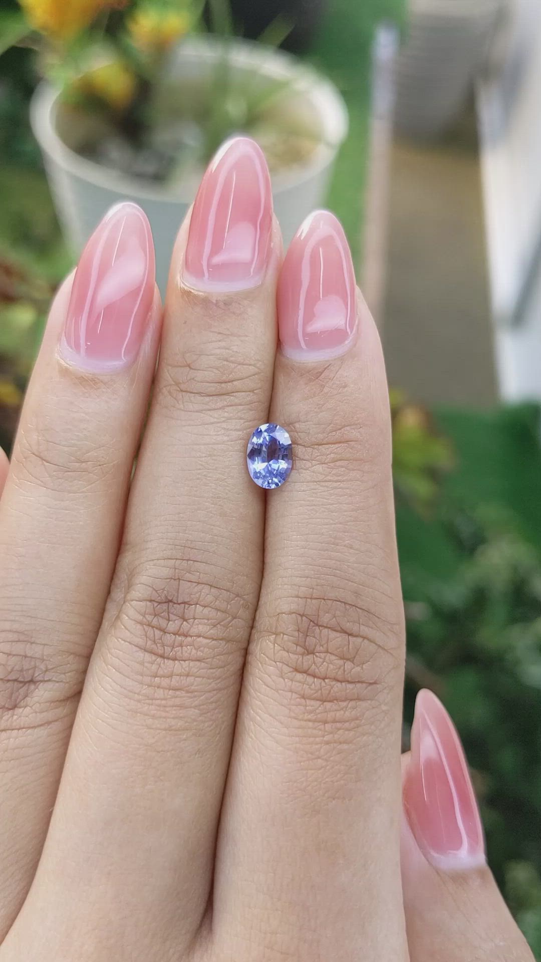 0.94 Ct. Blue Sapphire from Ceylon (Sri Lanka) Size Video