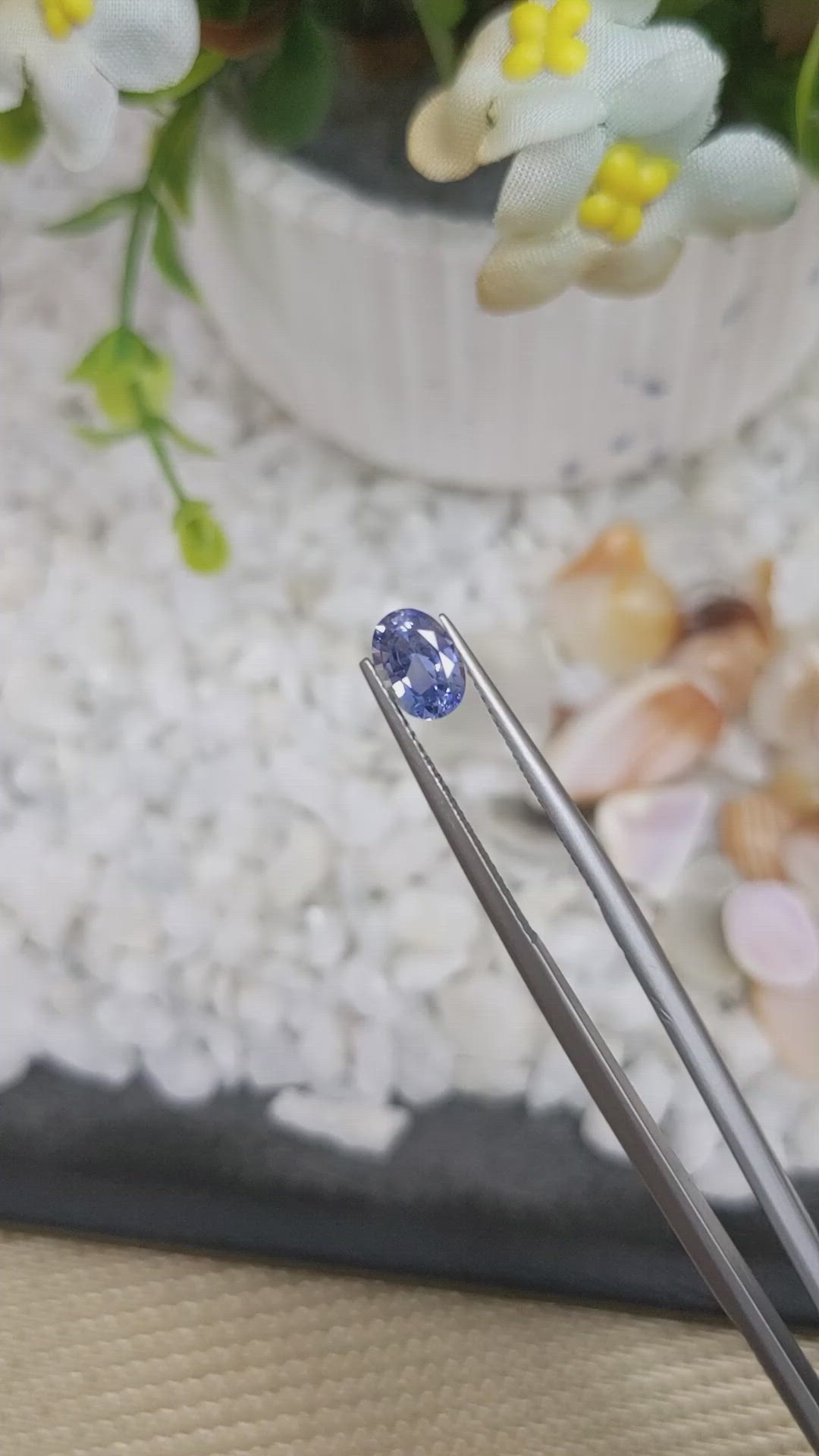 0.94 Ct. Blue Sapphire from Ceylon (Sri Lanka) Size Video