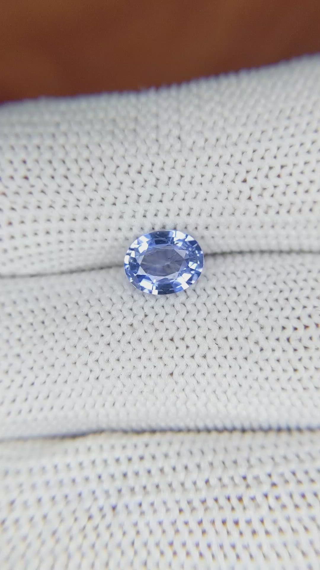 1.15 Ct. Blue Sapphire from Ceylon (Sri Lanka) Size Video