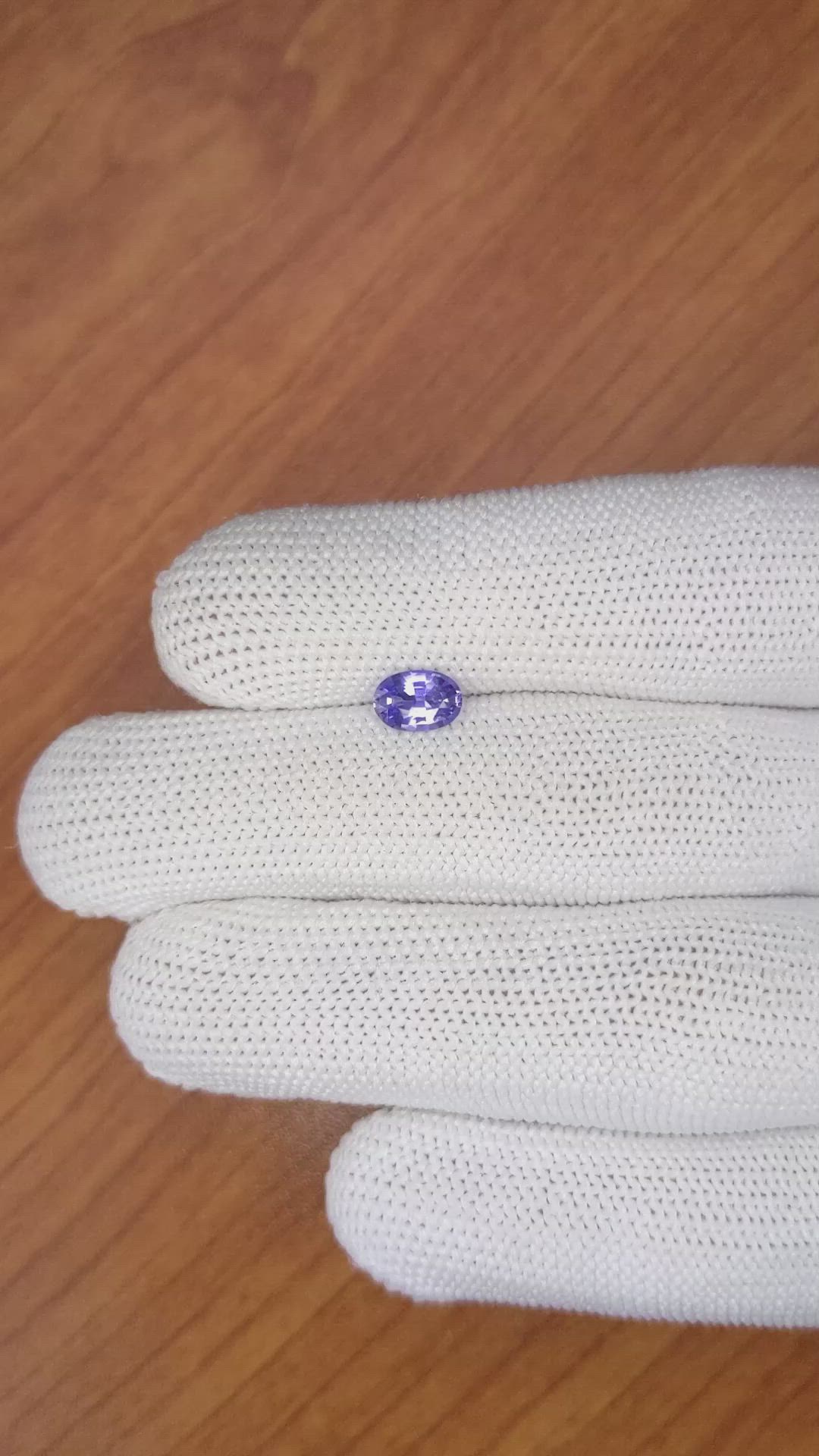 0.81 Ct. Violet Sapphire from Ceylon (Sri Lanka) Size Video