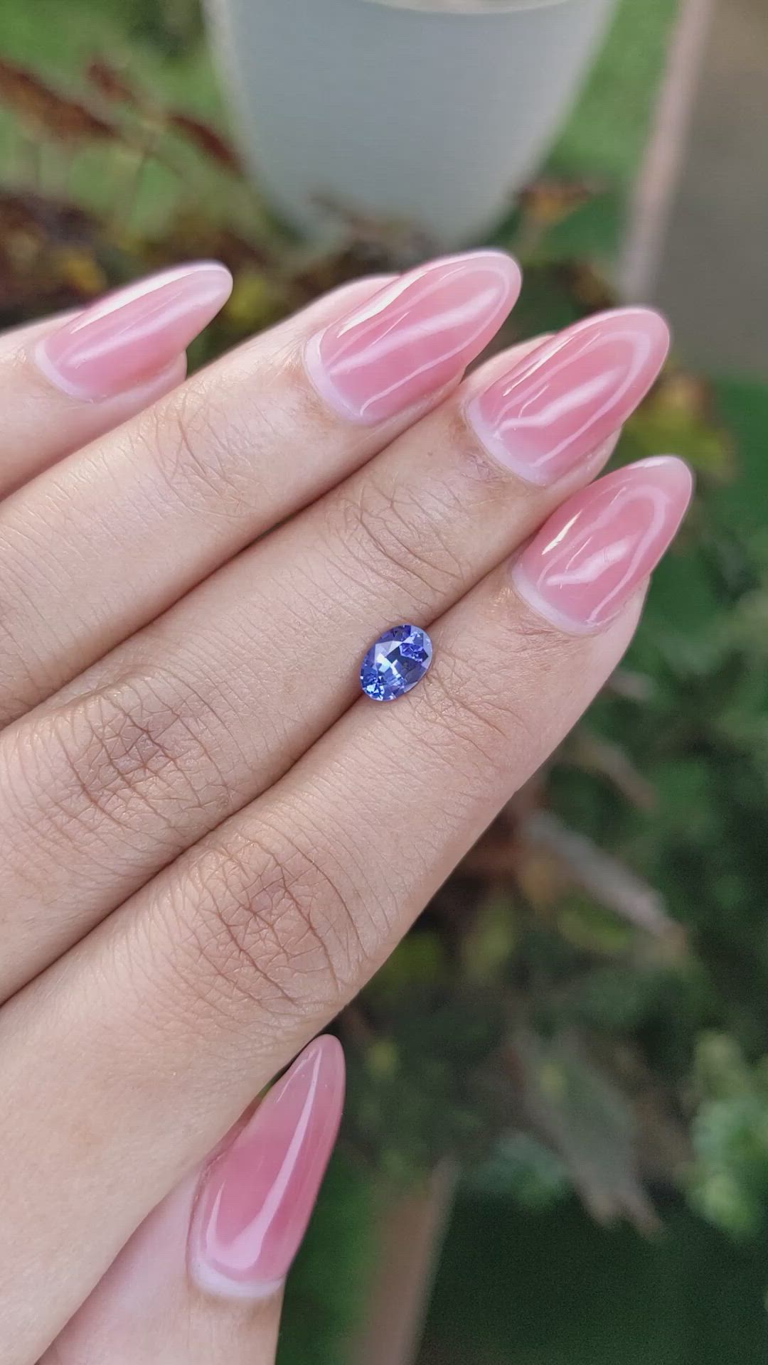 0.79 Ct. Blue Sapphire from Ceylon (Sri Lanka) Size Video