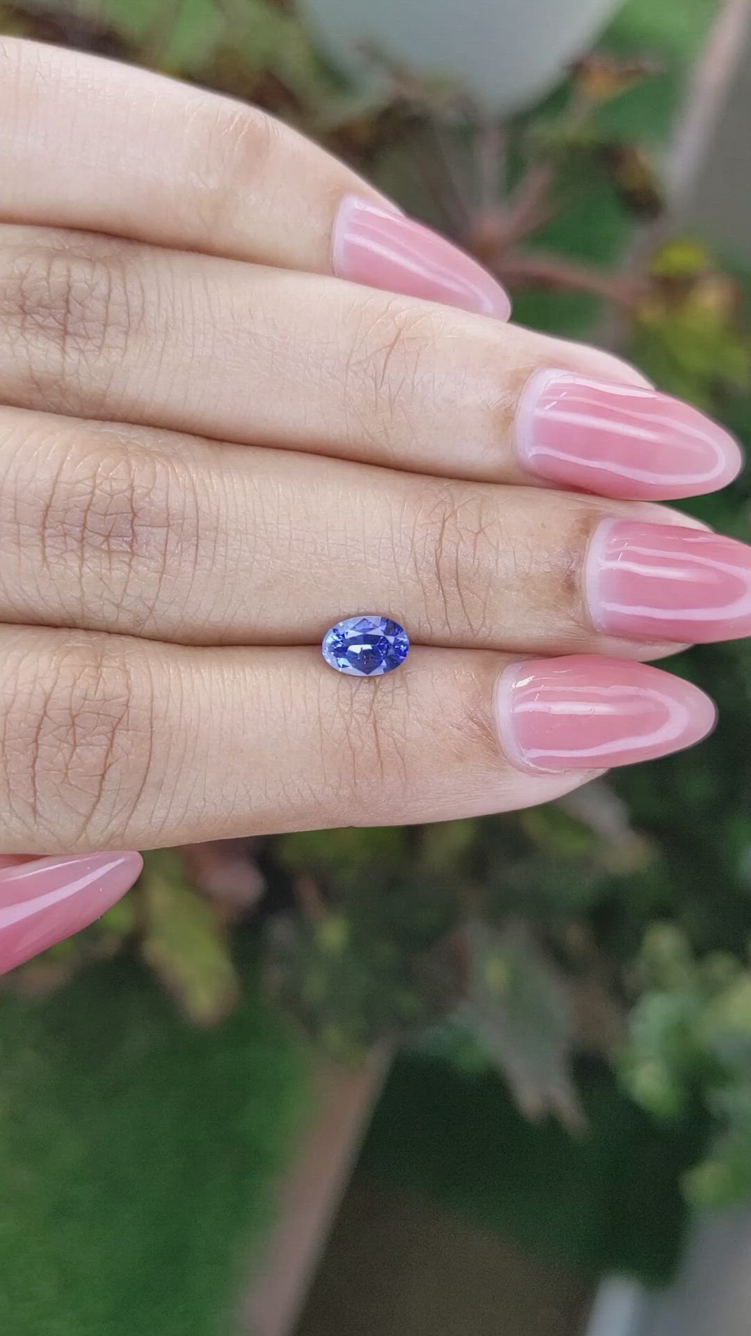 0.79 Ct. Blue Sapphire from Ceylon (Sri Lanka) Size Video
