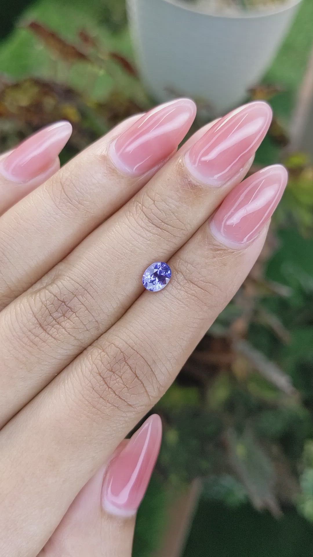 0.83 Ct. Violet Sapphire from Ceylon (Sri Lanka) Size Video