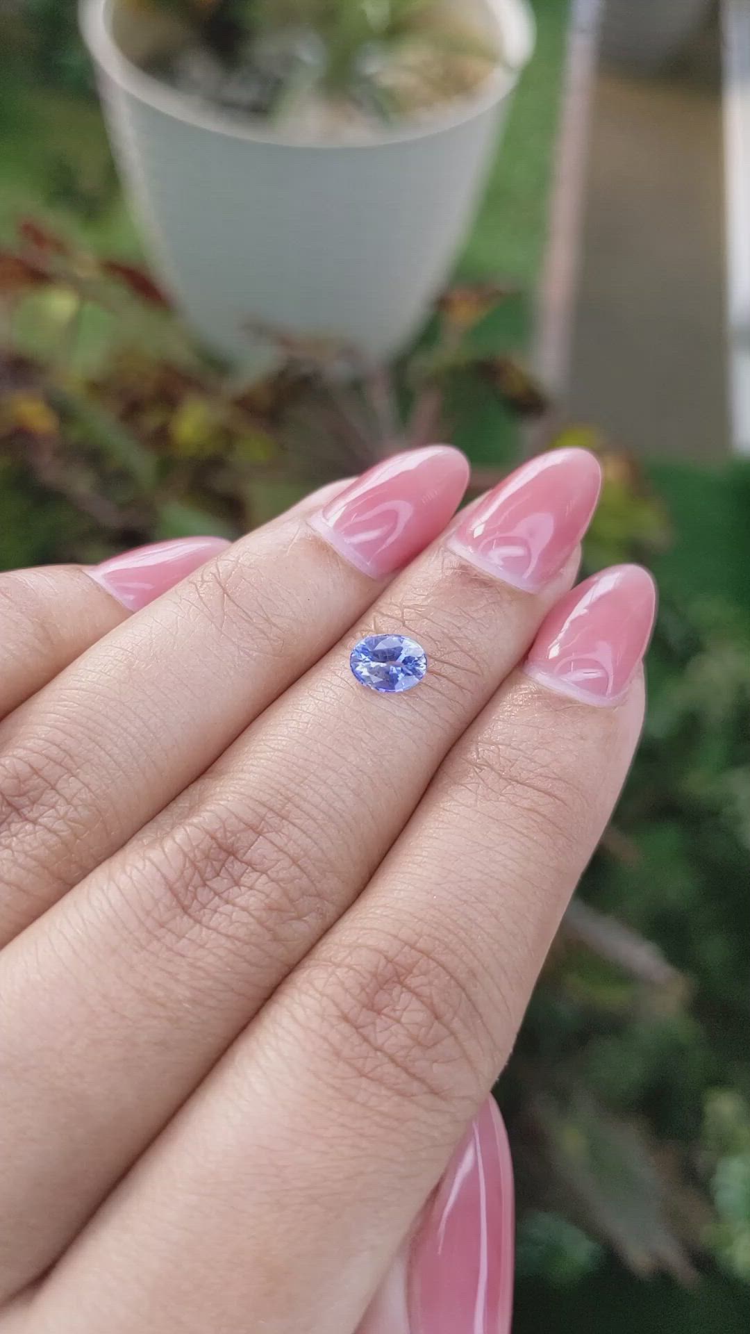 0.82 Ct. Blue Sapphire from Ceylon (Sri Lanka) Size Video