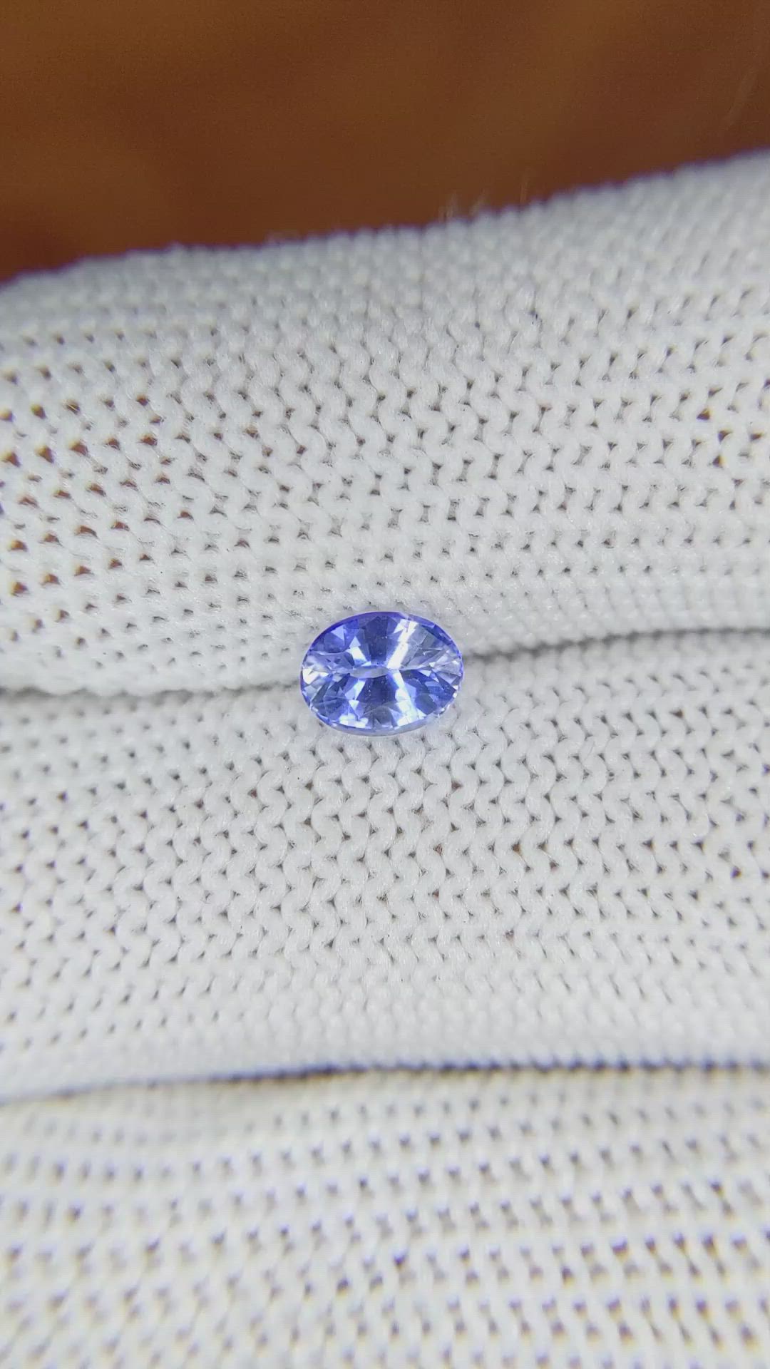 0.82 Ct. Blue Sapphire from Ceylon (Sri Lanka) Size Video