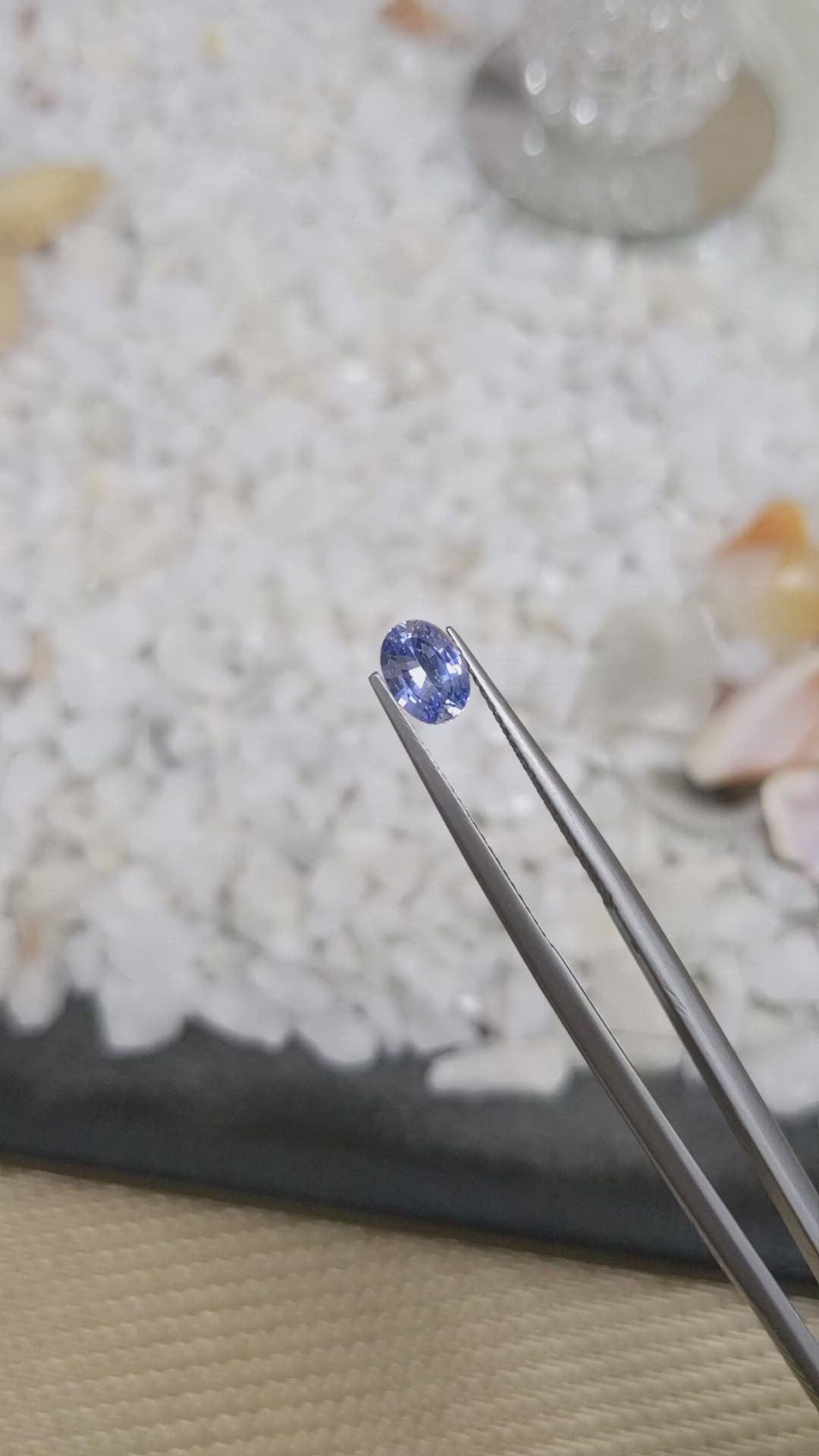 0.88 Ct. Blue Sapphire from Ceylon (Sri Lanka) Size Video