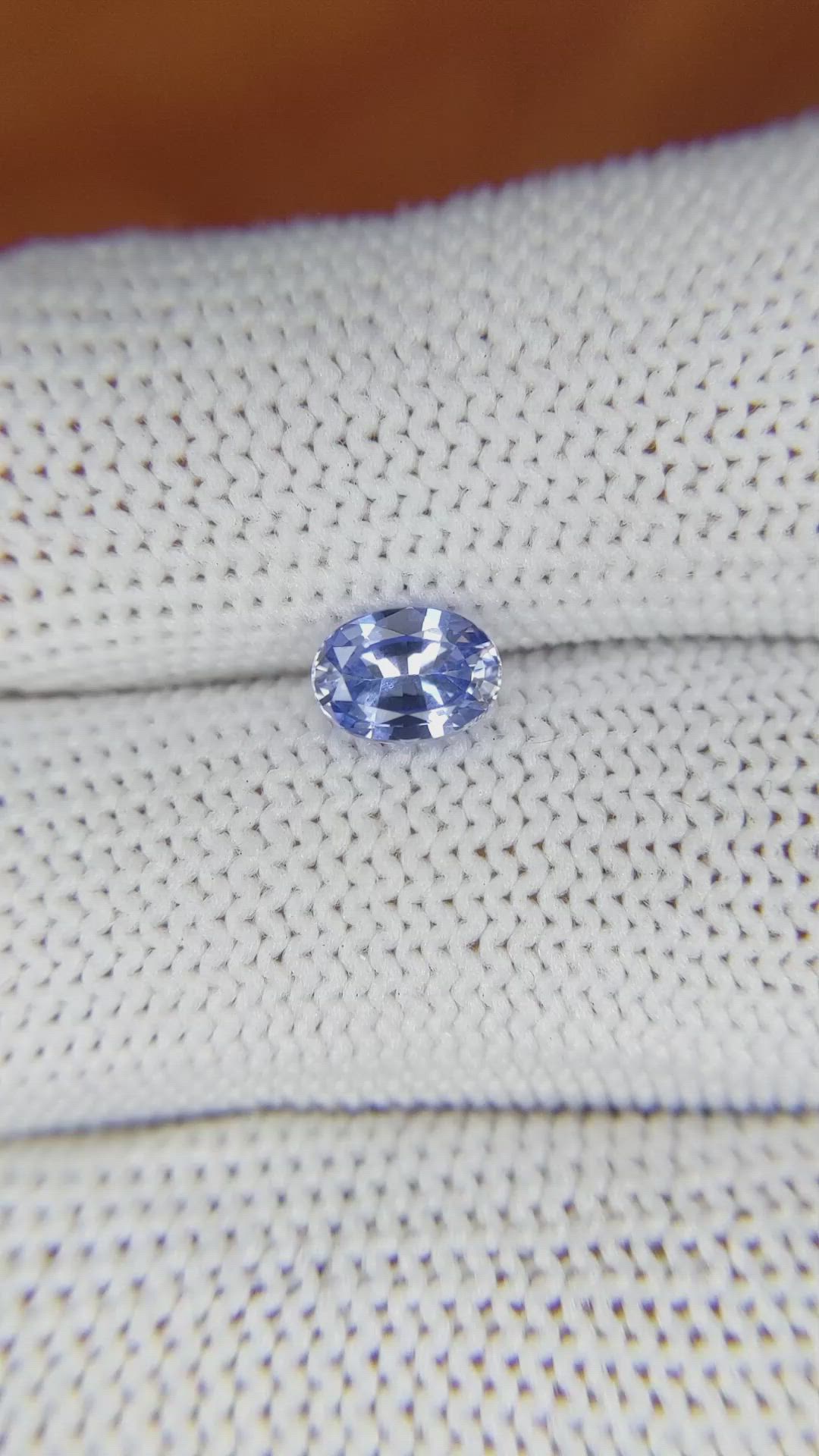 0.88 Ct. Blue Sapphire from Ceylon (Sri Lanka) Size Video