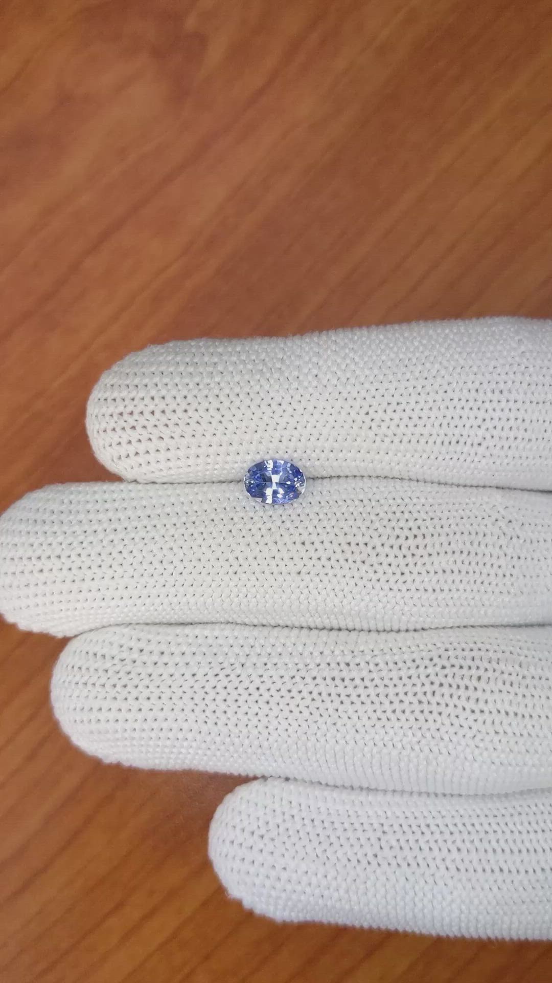 0.88 Ct. Blue Sapphire from Ceylon (Sri Lanka) Size Video
