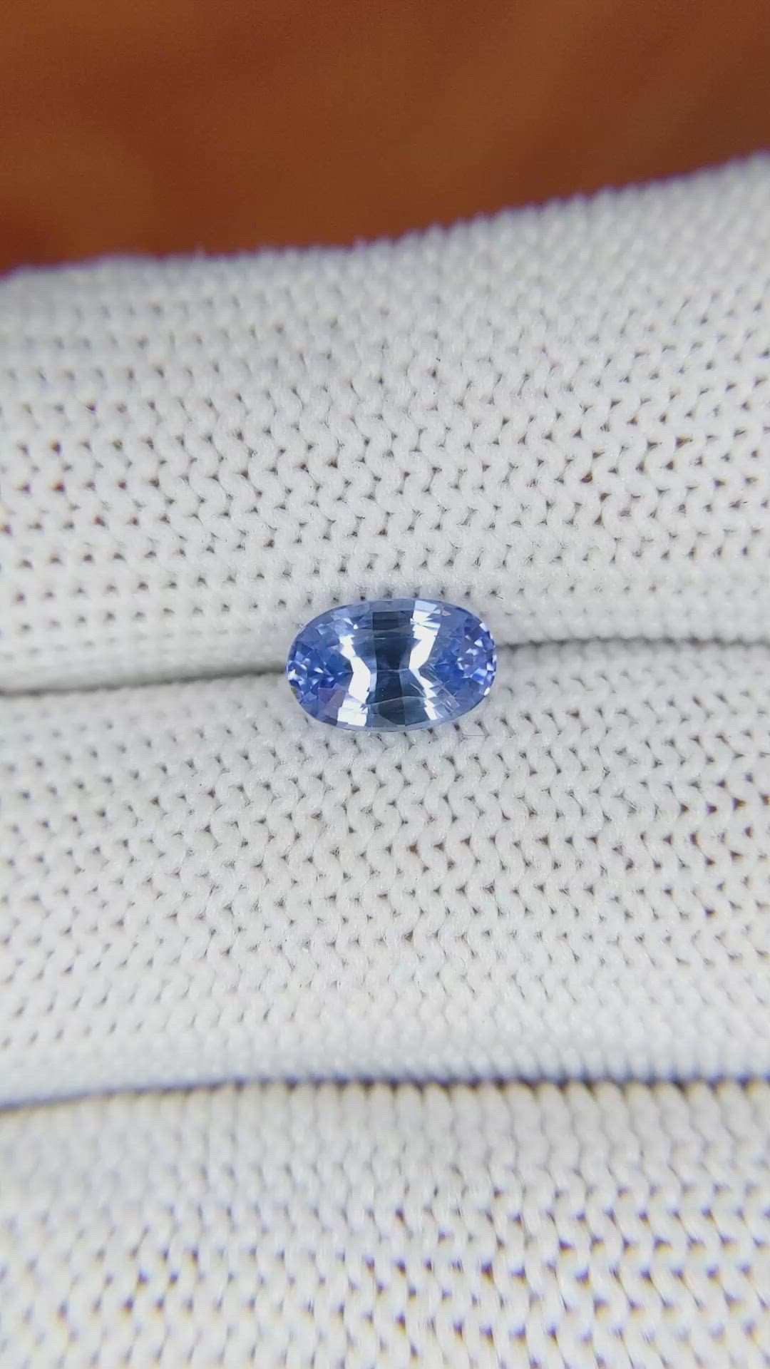 1.28 Ct. Blue Sapphire from Ceylon (Sri Lanka) Size Video