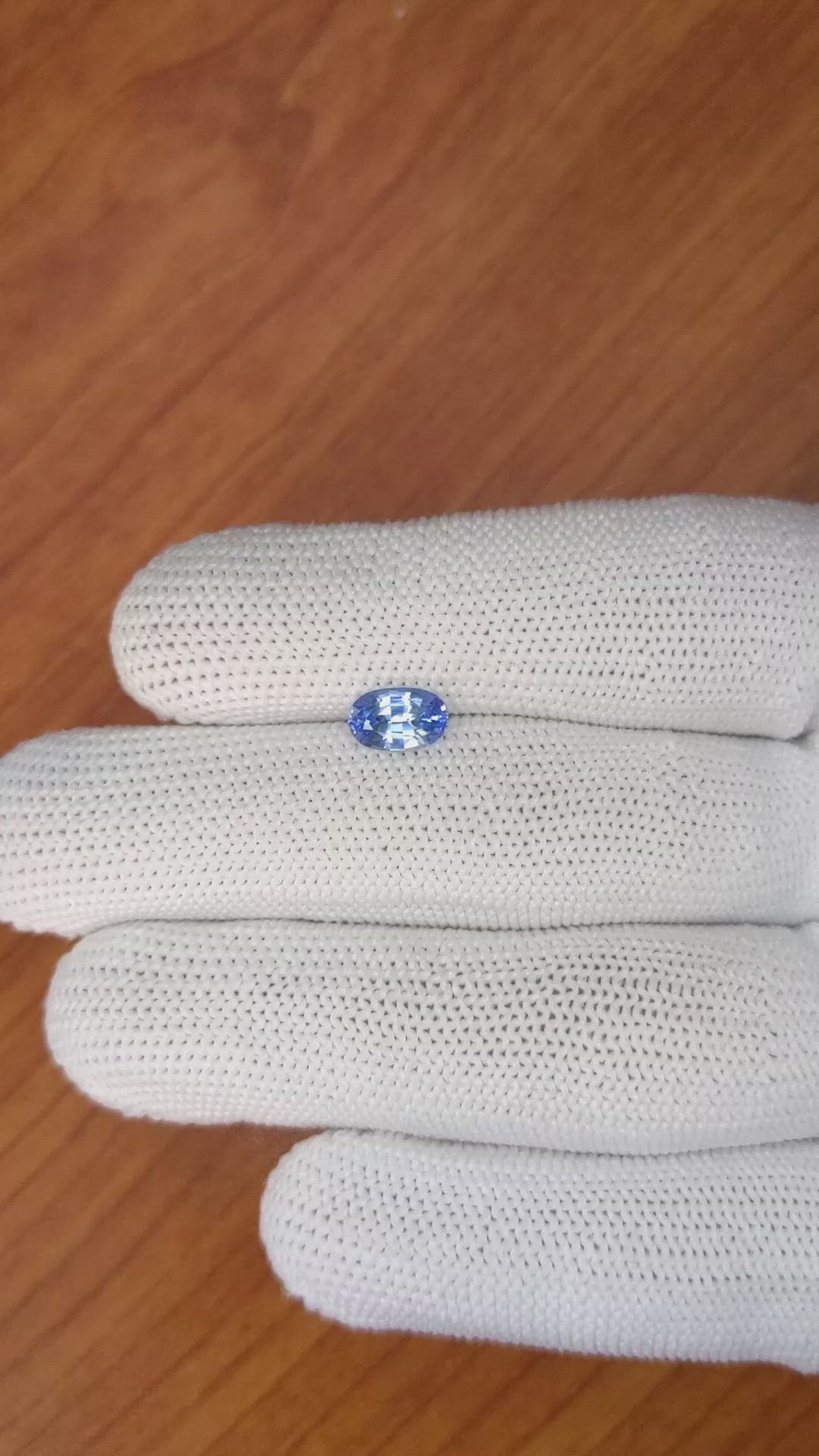 1.28 Ct. Blue Sapphire from Ceylon (Sri Lanka) Size Video