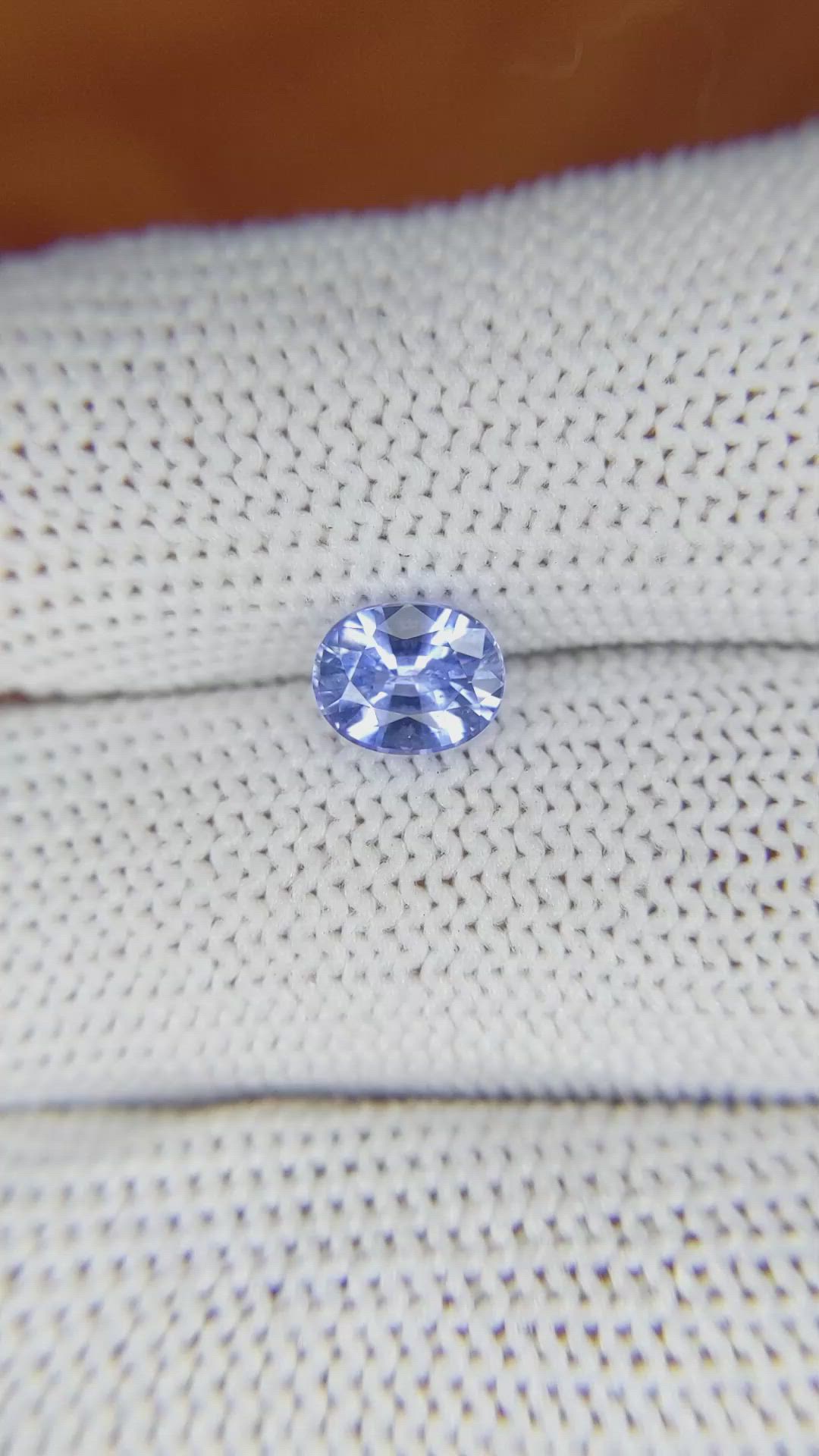 1.27 Ct. Blue Sapphire from Ceylon (Sri Lanka) Size Video