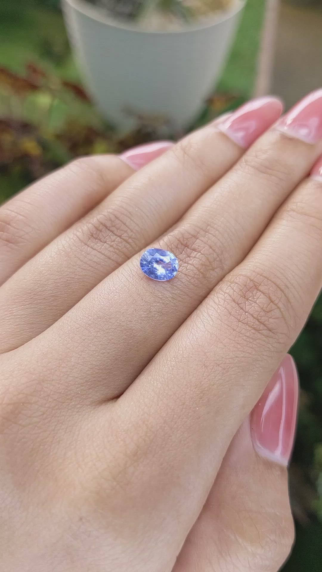 1.27 Ct. Blue Sapphire from Ceylon (Sri Lanka) Size Video