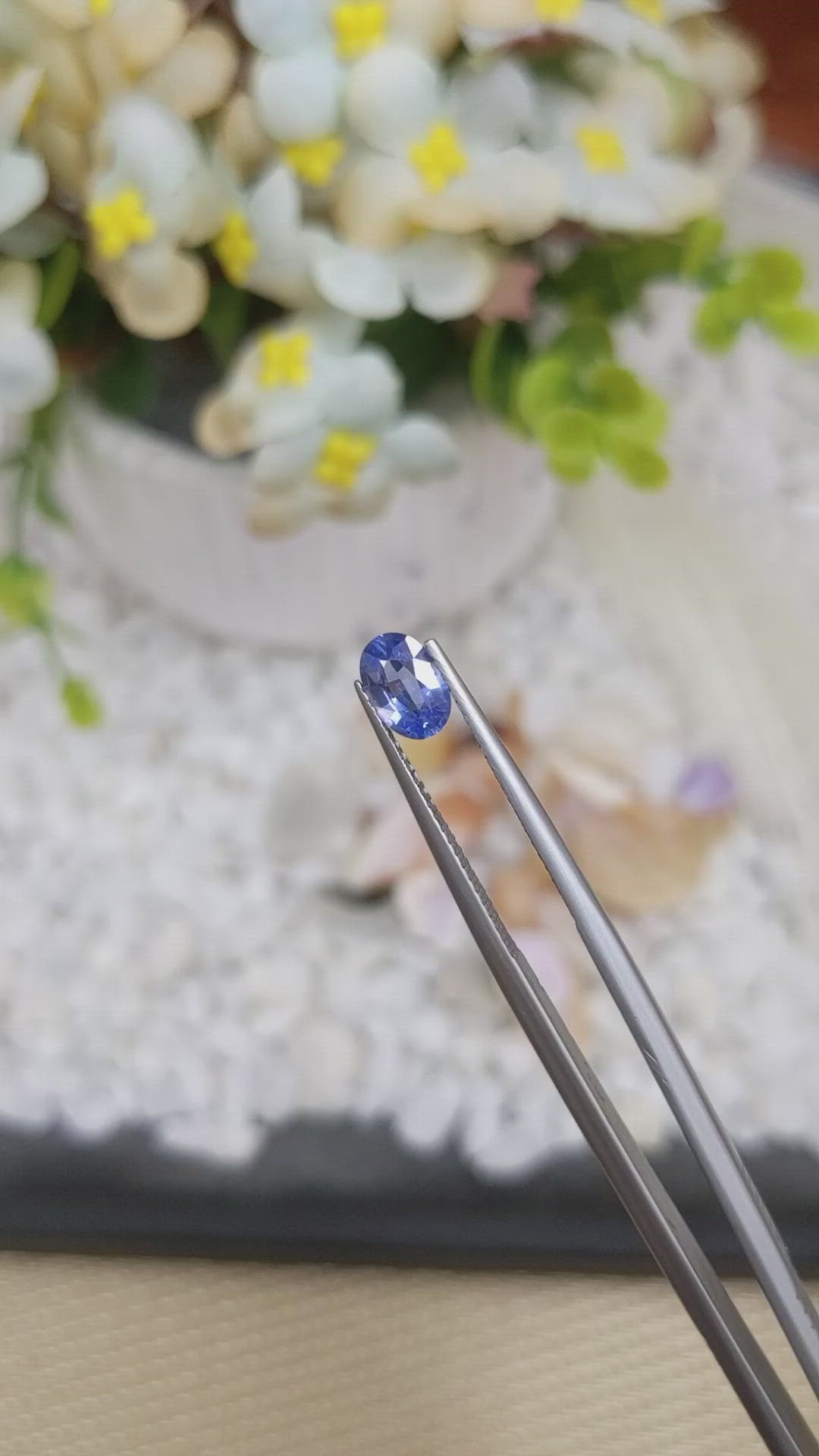 0.82 Ct. Blue Sapphire from Ceylon (Sri Lanka) Size Video