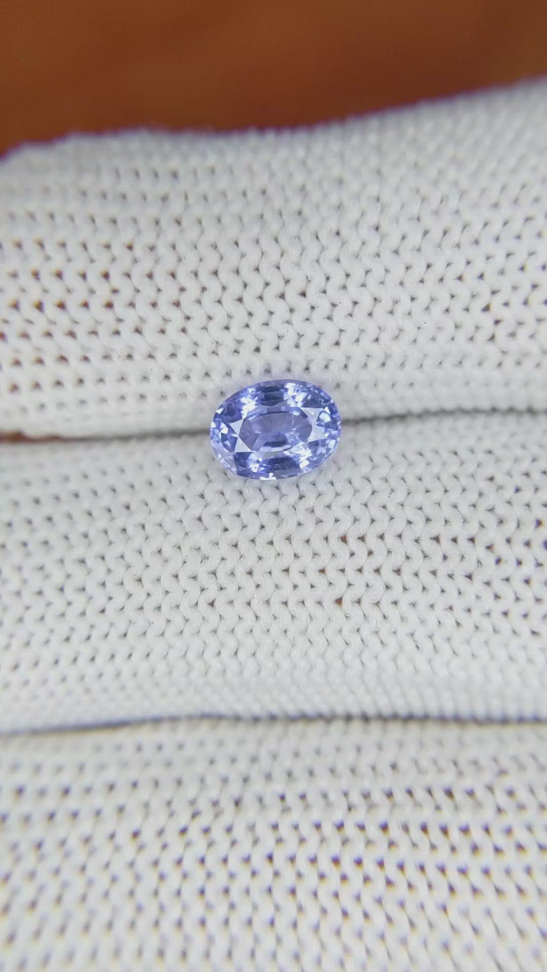 1.21 Ct. Blue Sapphire from Ceylon (Sri Lanka) Size Video