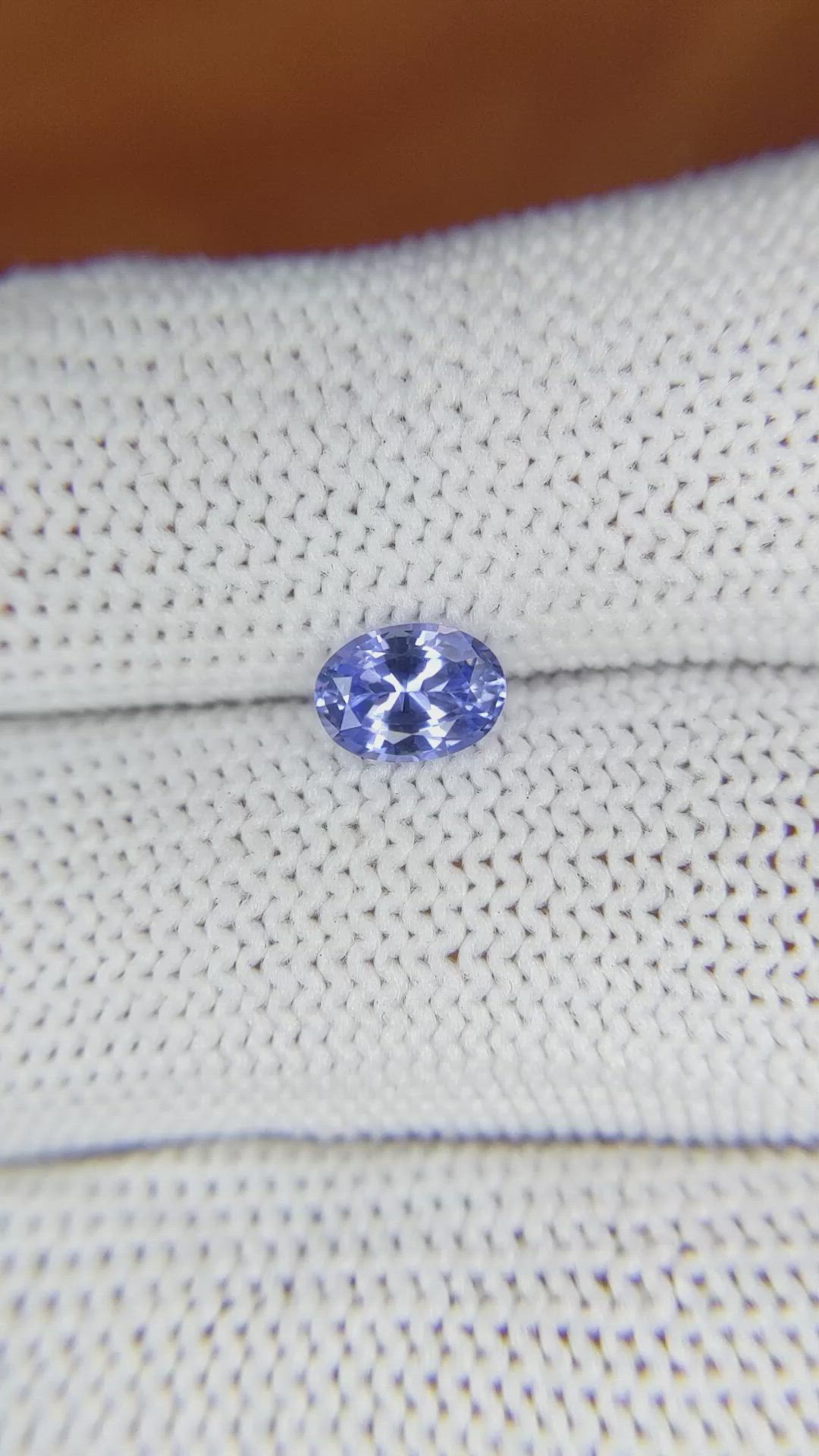 0.81 Ct. Blue Sapphire from Ceylon (Sri Lanka) Size Video