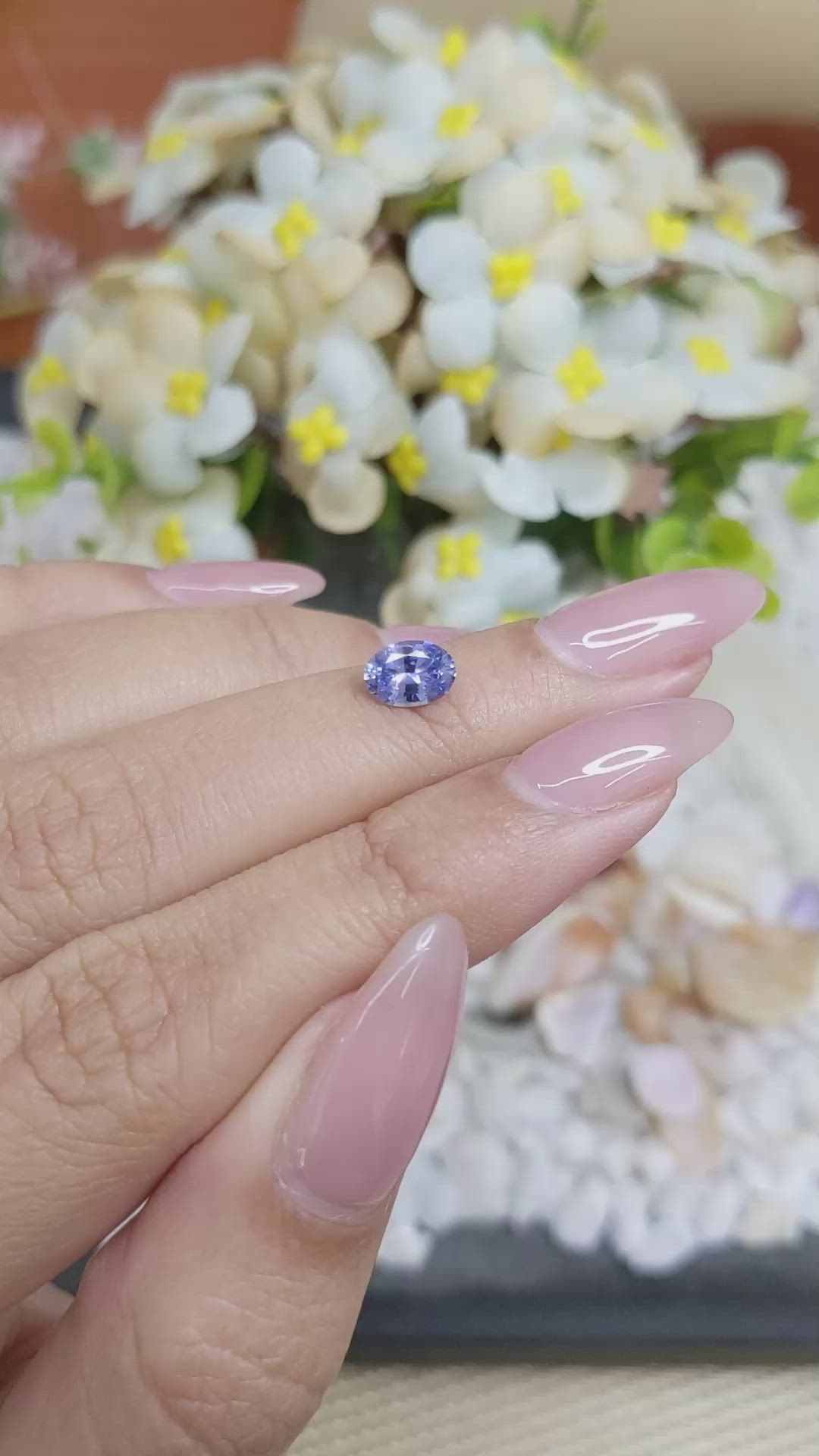 0.81 Ct. Blue Sapphire from Ceylon (Sri Lanka) Size Video