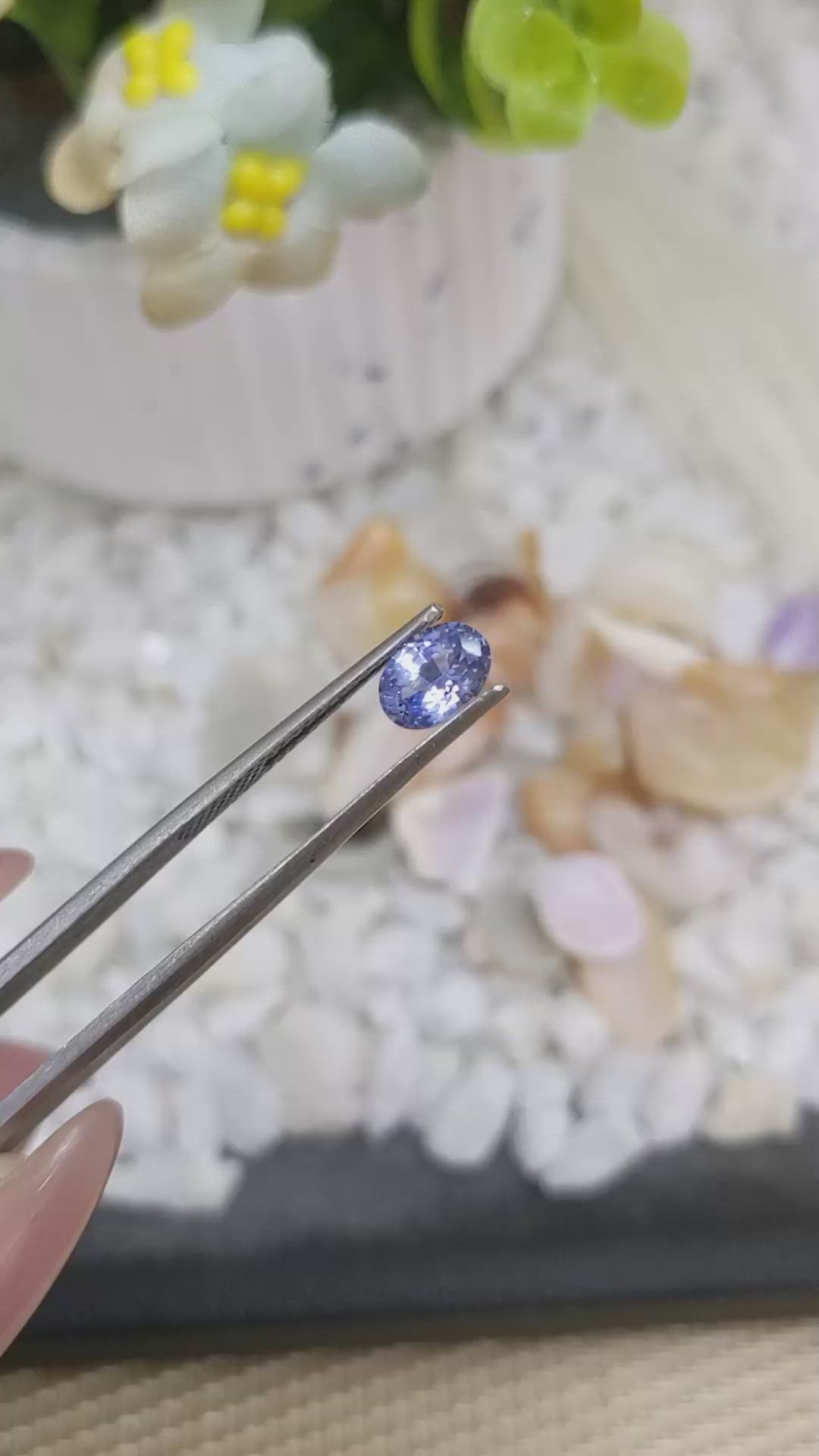 0.81 Ct. Blue Sapphire from Ceylon (Sri Lanka) Size Video