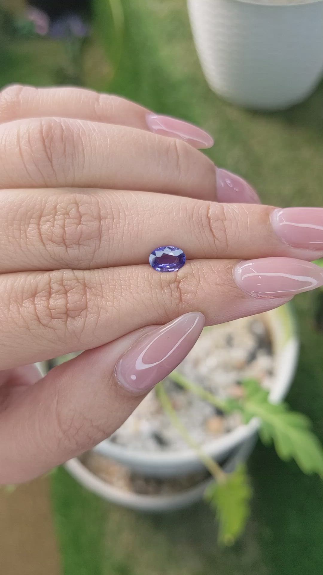 0.75 Ct. Purple Sapphire from Ceylon (Sri Lanka) Size Video