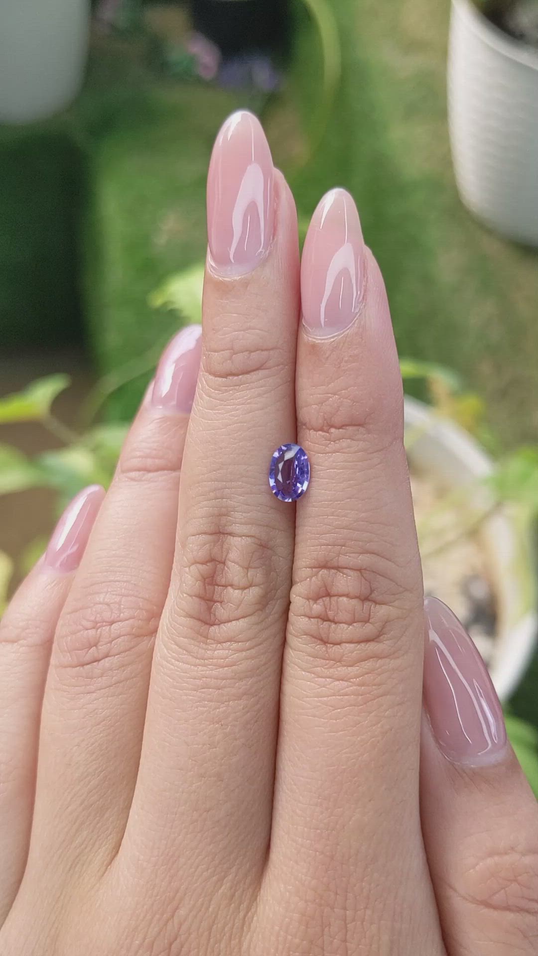 0.75 Ct. Purple Sapphire from Ceylon (Sri Lanka) Size Video