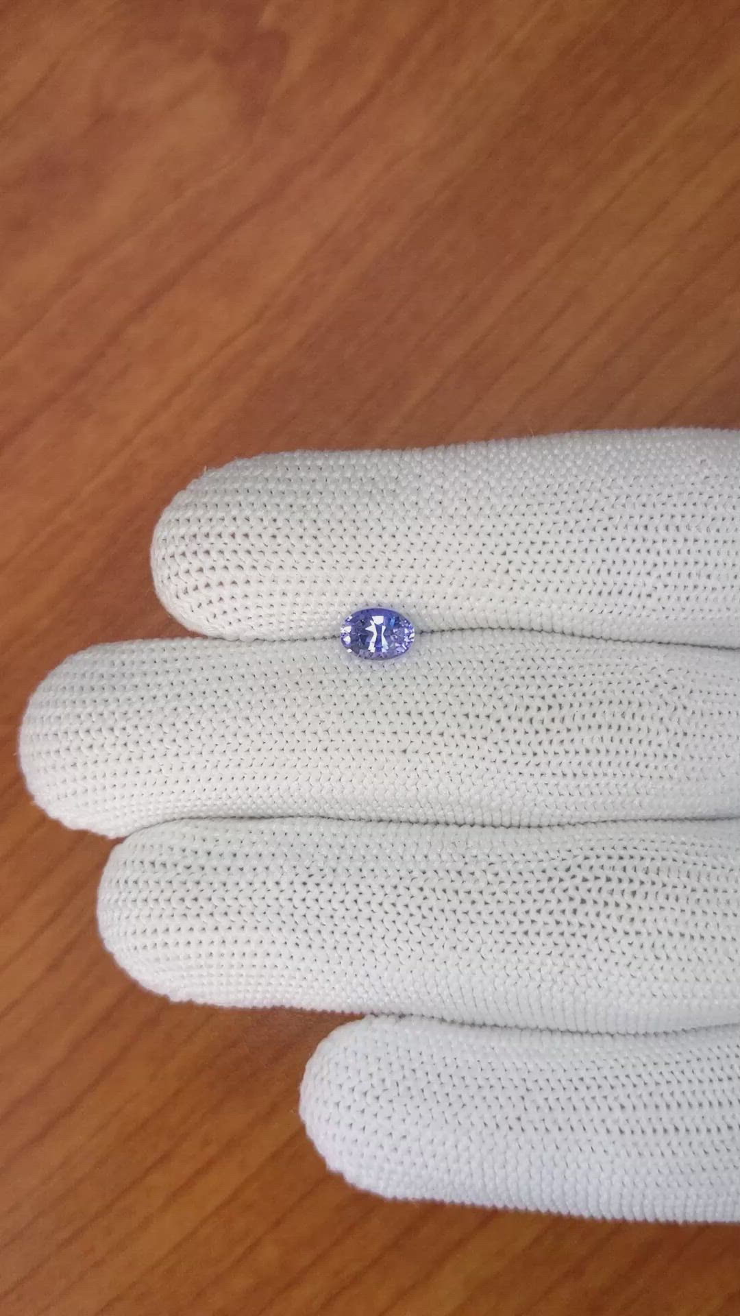 0.89 Ct. Blue Sapphire from Ceylon (Sri Lanka) Size Video