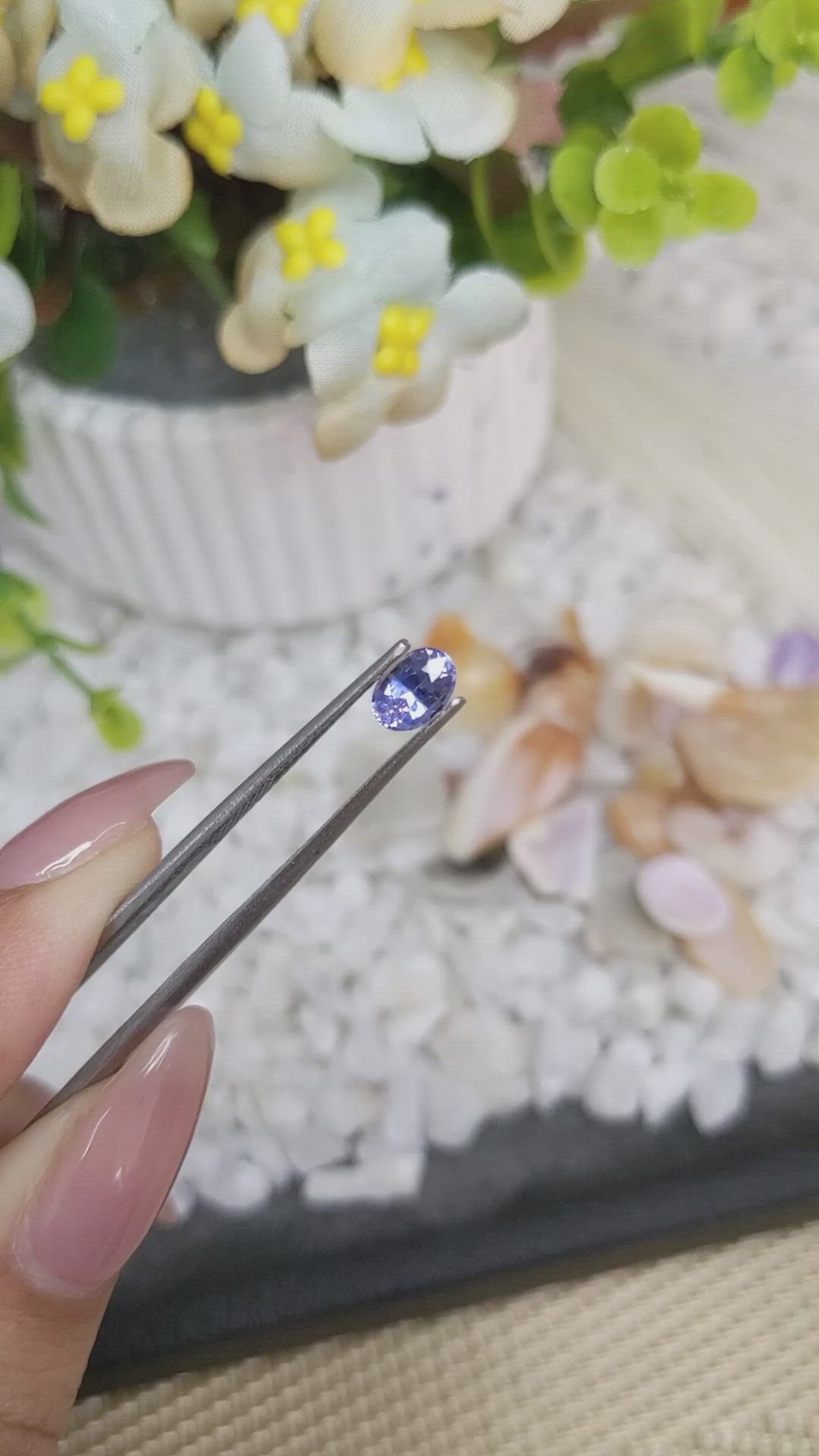 0.89 Ct. Blue Sapphire from Ceylon (Sri Lanka) Size Video