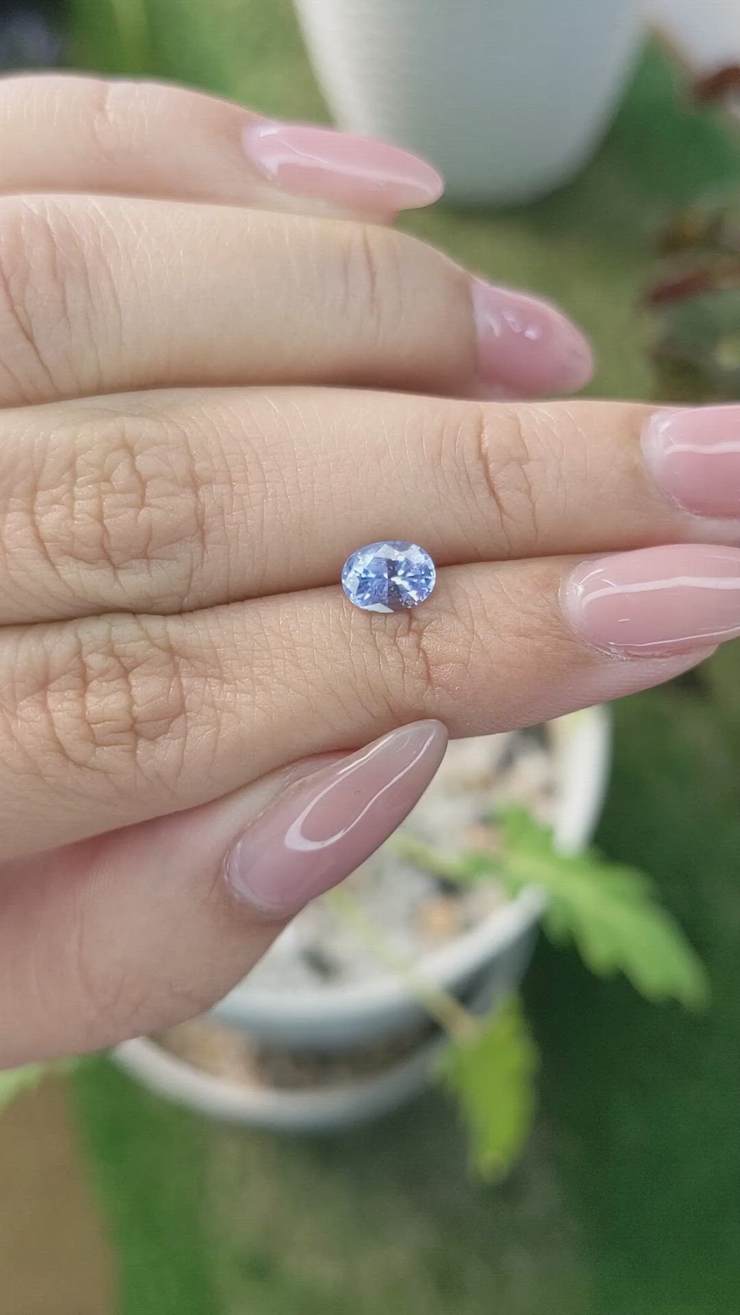 1.10 Ct. Blue Sapphire from Ceylon (Sri Lanka) Size Video