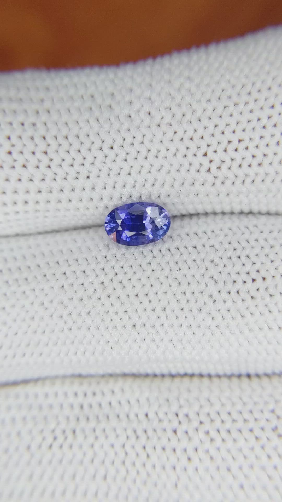 0.87 Ct. Purplish Blue Sapphire from Ceylon (Sri Lanka) Size Video