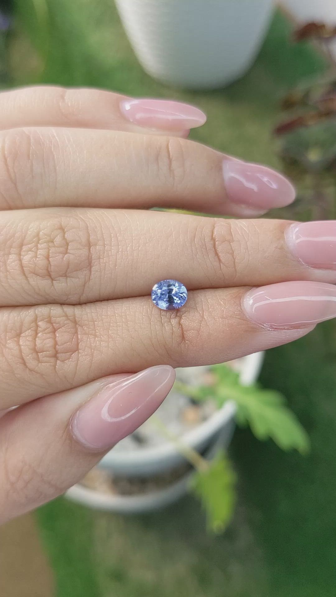 0.93 Ct. Blue Sapphire from Ceylon (Sri Lanka) Size Video