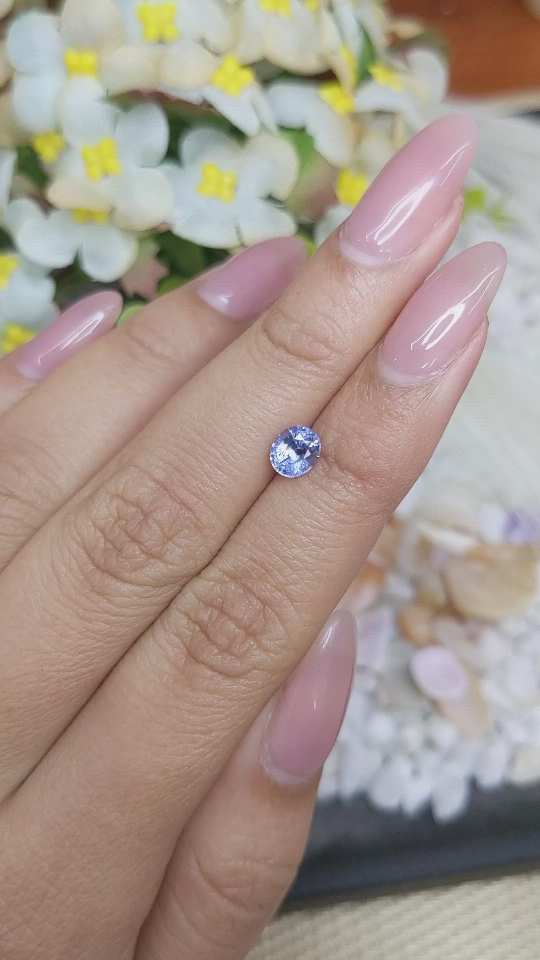 0.93 Ct. Blue Sapphire from Ceylon (Sri Lanka) Size Video