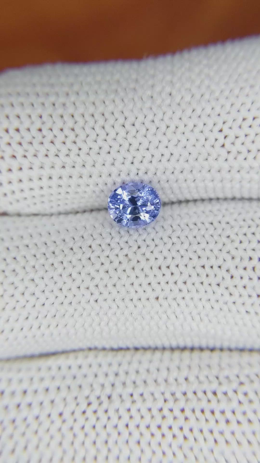 0.93 Ct. Blue Sapphire from Ceylon (Sri Lanka) Size Video