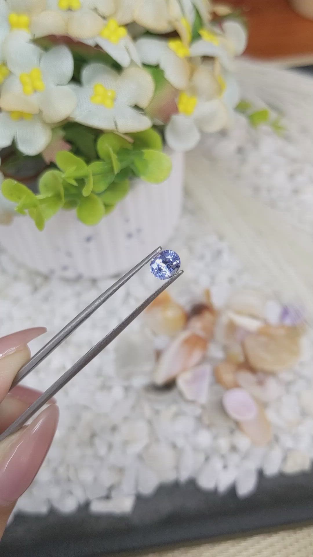 0.93 Ct. Blue Sapphire from Ceylon (Sri Lanka) Size Video