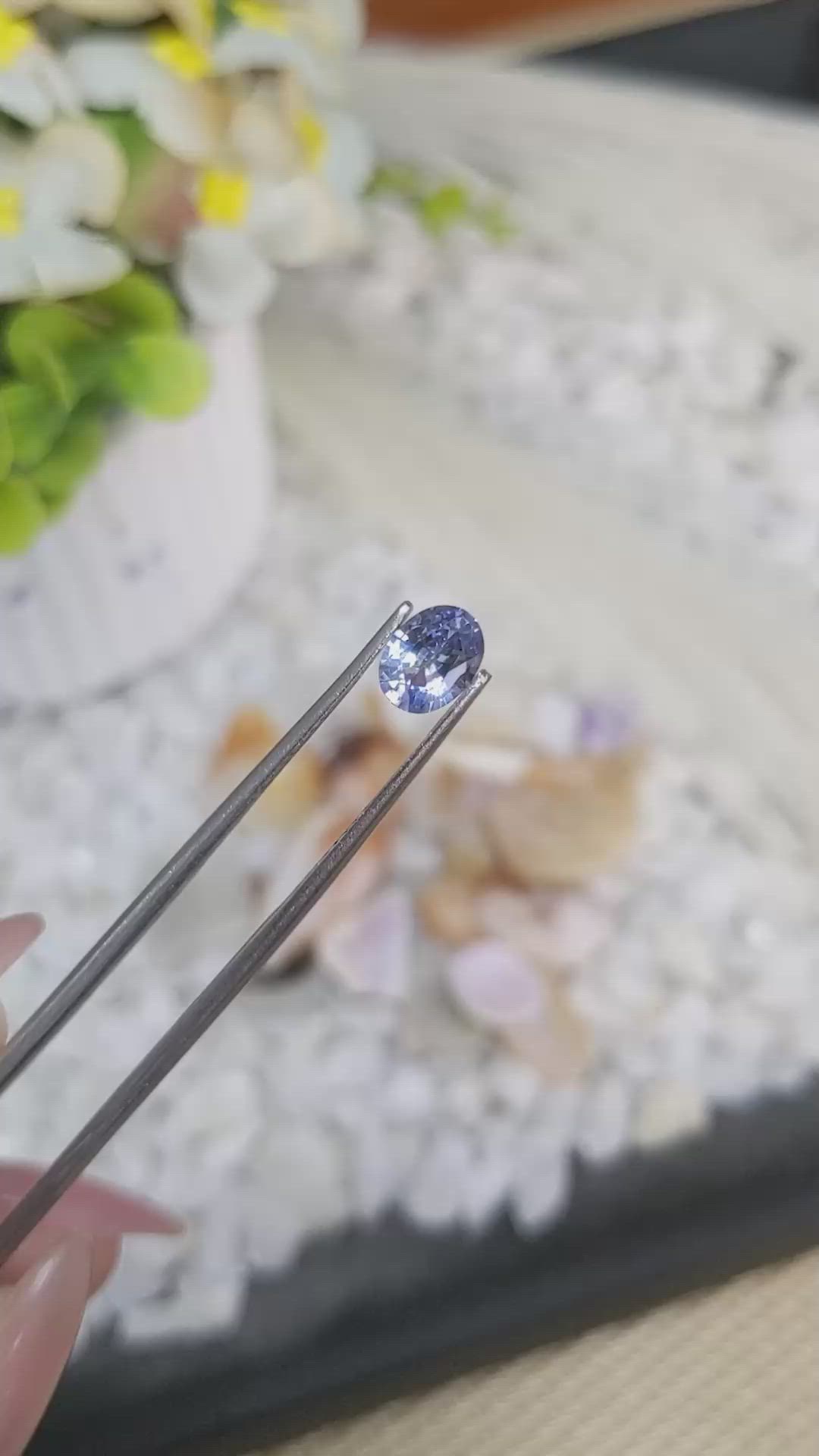 0.90 Ct. Blue Sapphire from Ceylon (Sri Lanka) Size Video