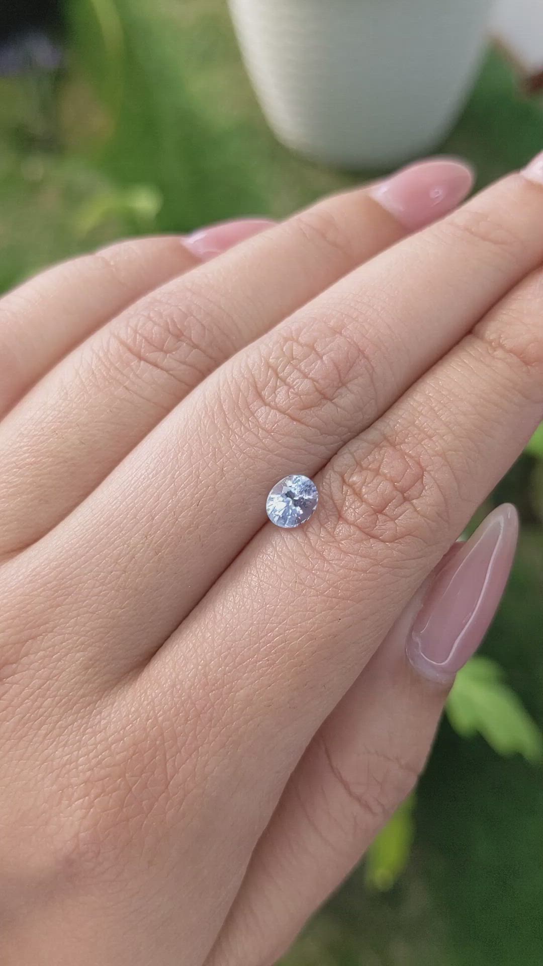 0.93 Ct. Blue Sapphire from Ceylon (Sri Lanka) Size Video