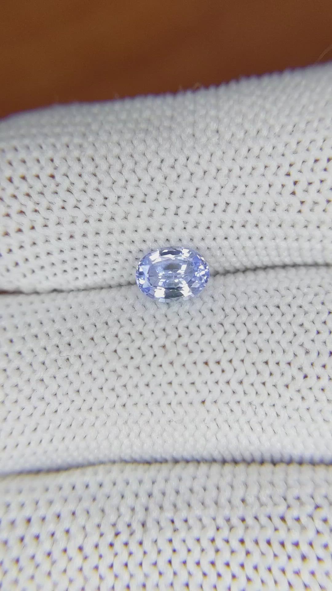 0.80 Ct. Blue Sapphire from Ceylon (Sri Lanka) Size Video
